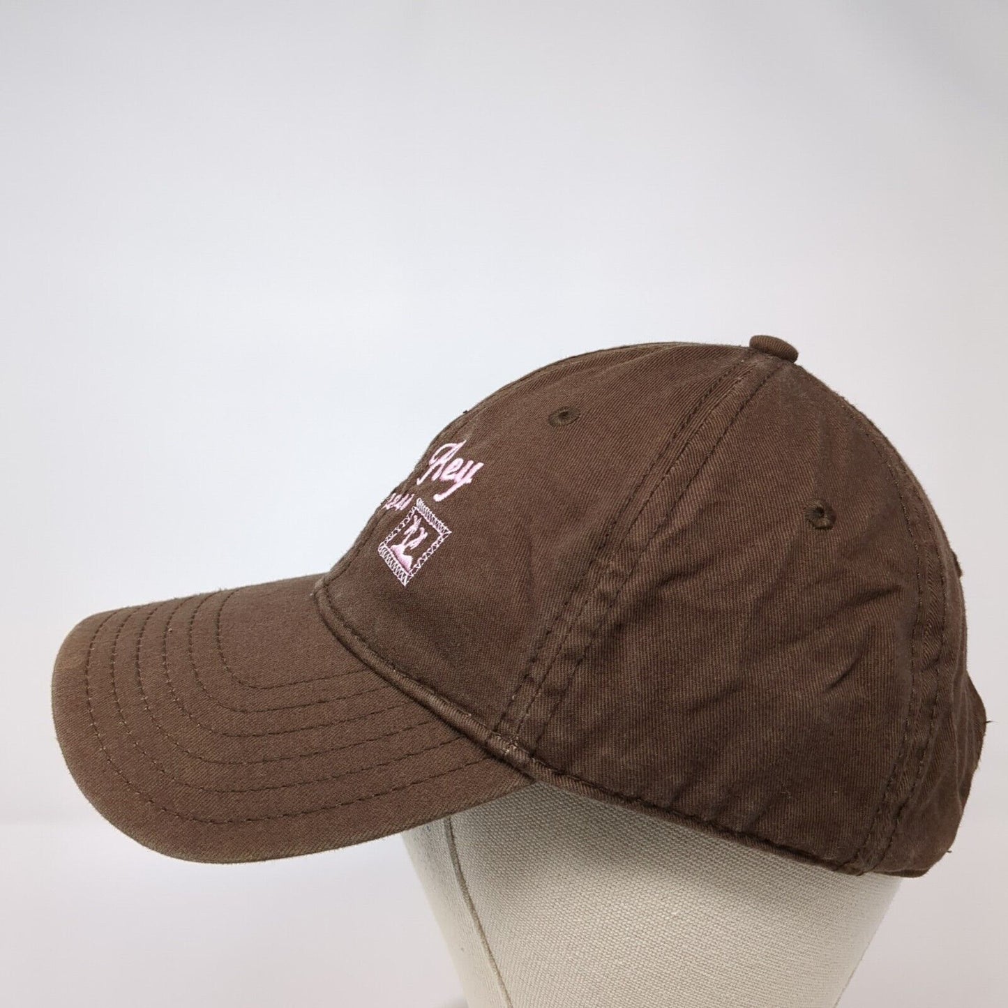USA Siesta Key Slideback Hat Brown One Size Adjustable Embroidered