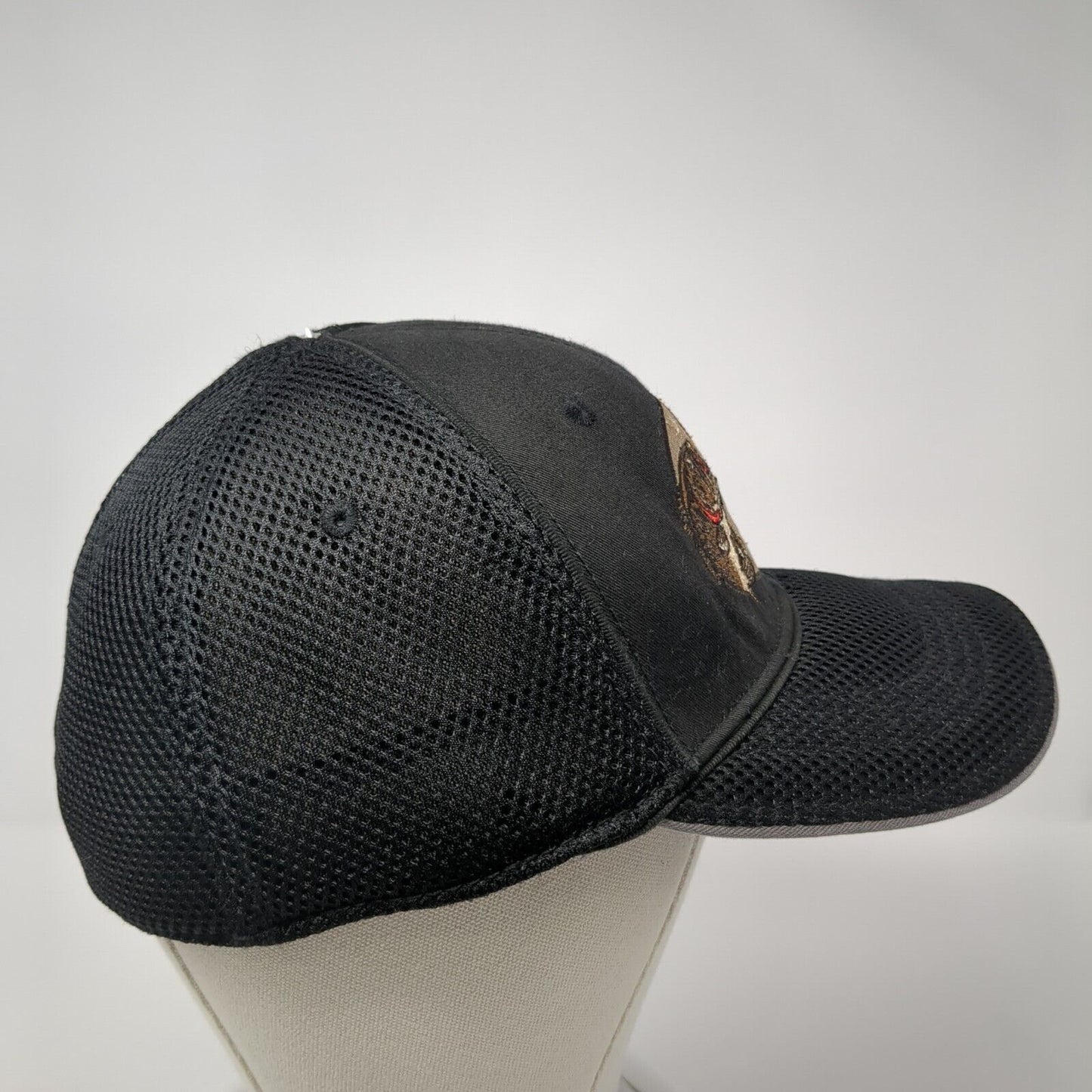 Bass Pro Shops Fitted Trucker Hat Black One Size Proflex Mesh Back Outdoor Cap