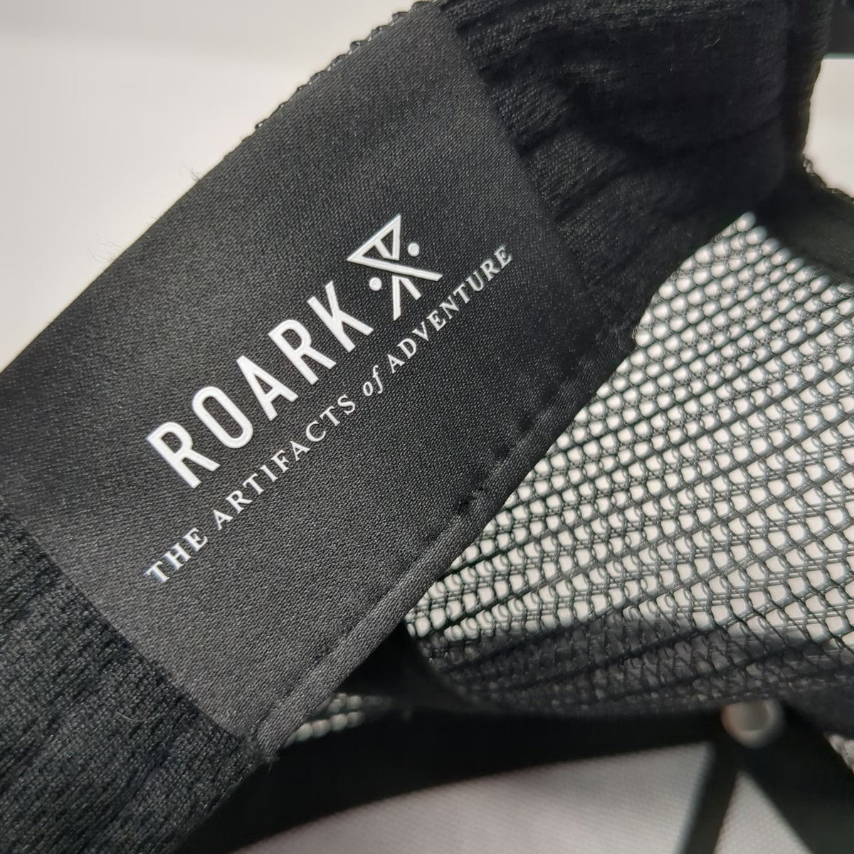 Roark Trucker Hat Black One Size Mesh Back Snapback Expedition Logo Patch Hat