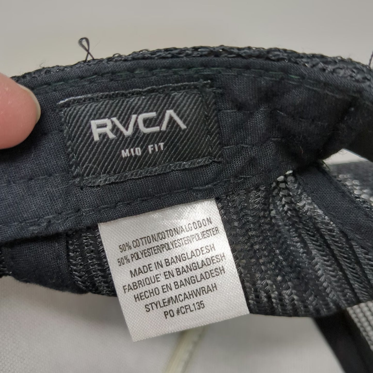 RVCA Trucker Hat Green One Size Camo Hawaii RVCALOHA Mesh Snapback Structured