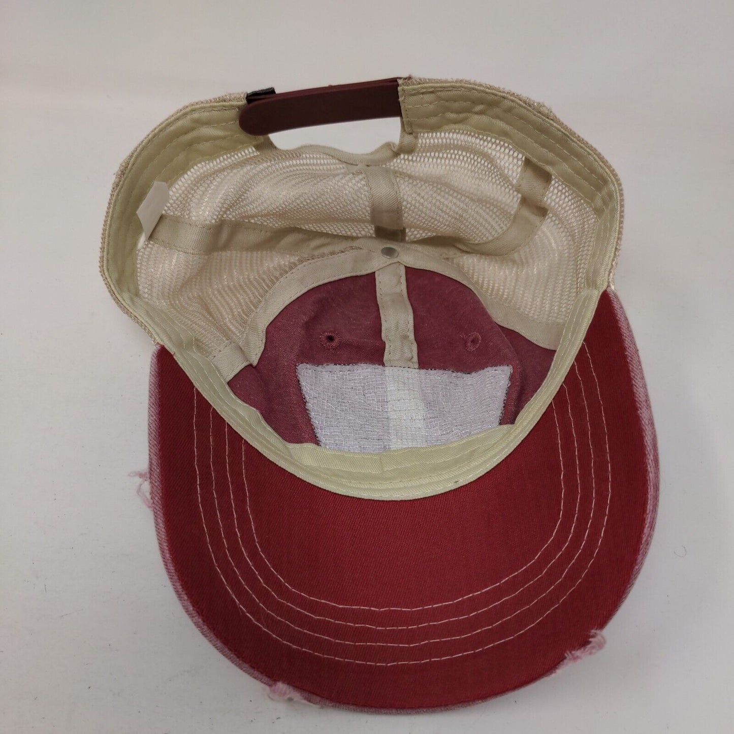 Tractor Supply Co. Snapback Trucker Hat Red OSFM Mesh Back 6 Panel Distressed