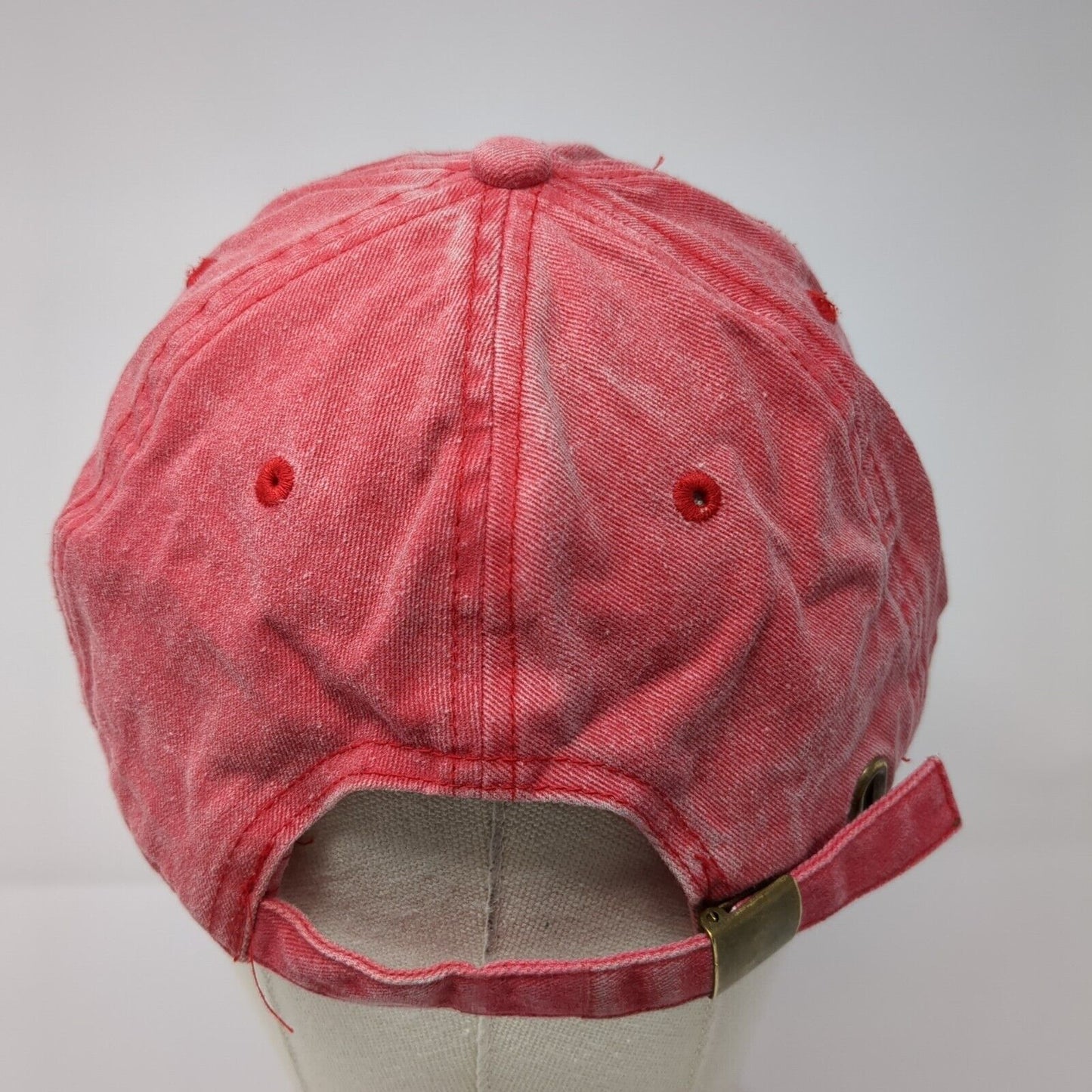 Divided by H&M Slideback Hat Red One Size Adjustable Vented Holes 6 Panel Blank