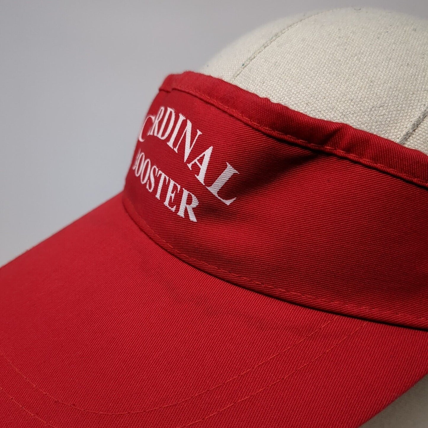 Cardinal Booster Slideback Visor Hat Red One Size Adjustable Outdoor