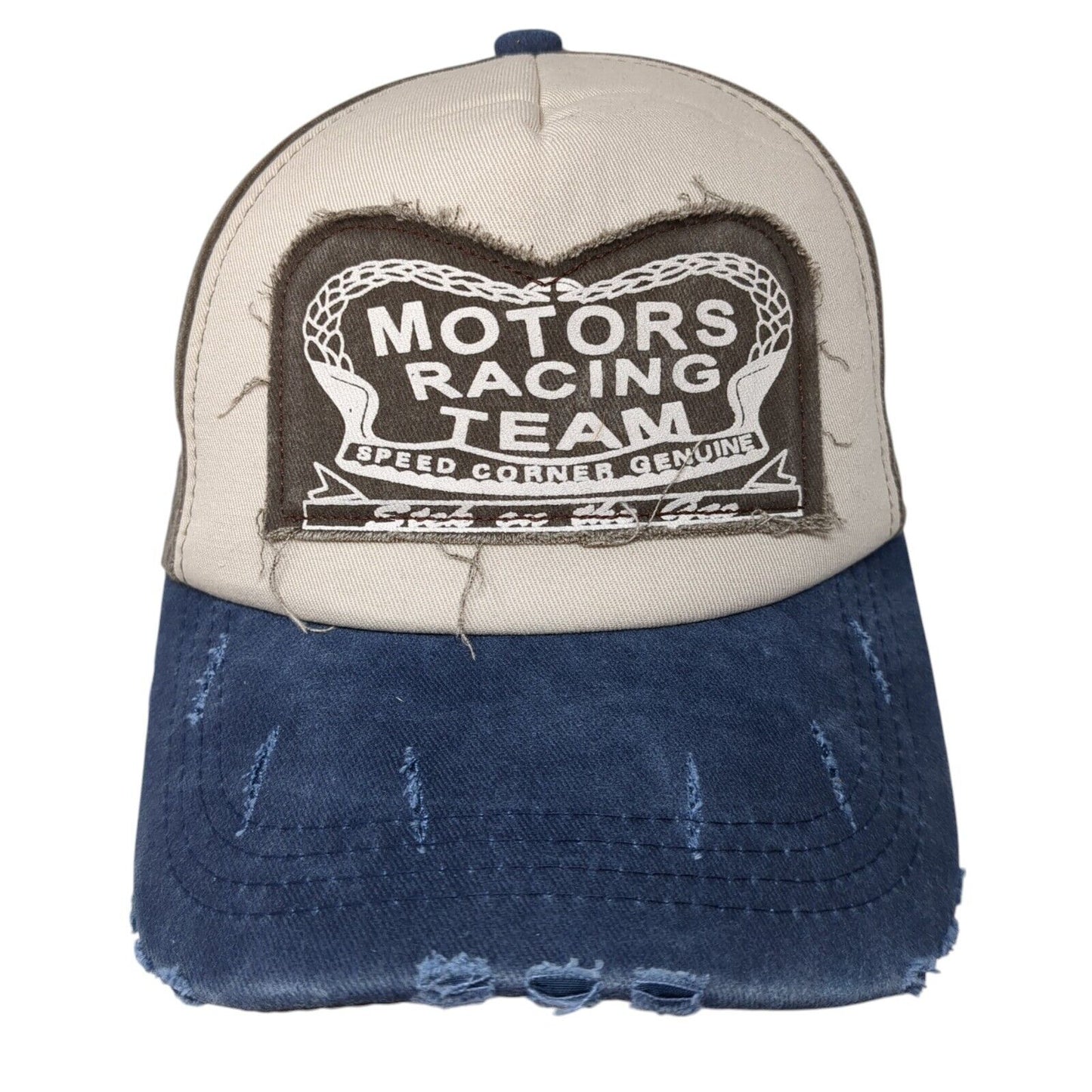 Motor Racing Team Speed Corner Genuine Slideback Hat Multi One Size Distressed