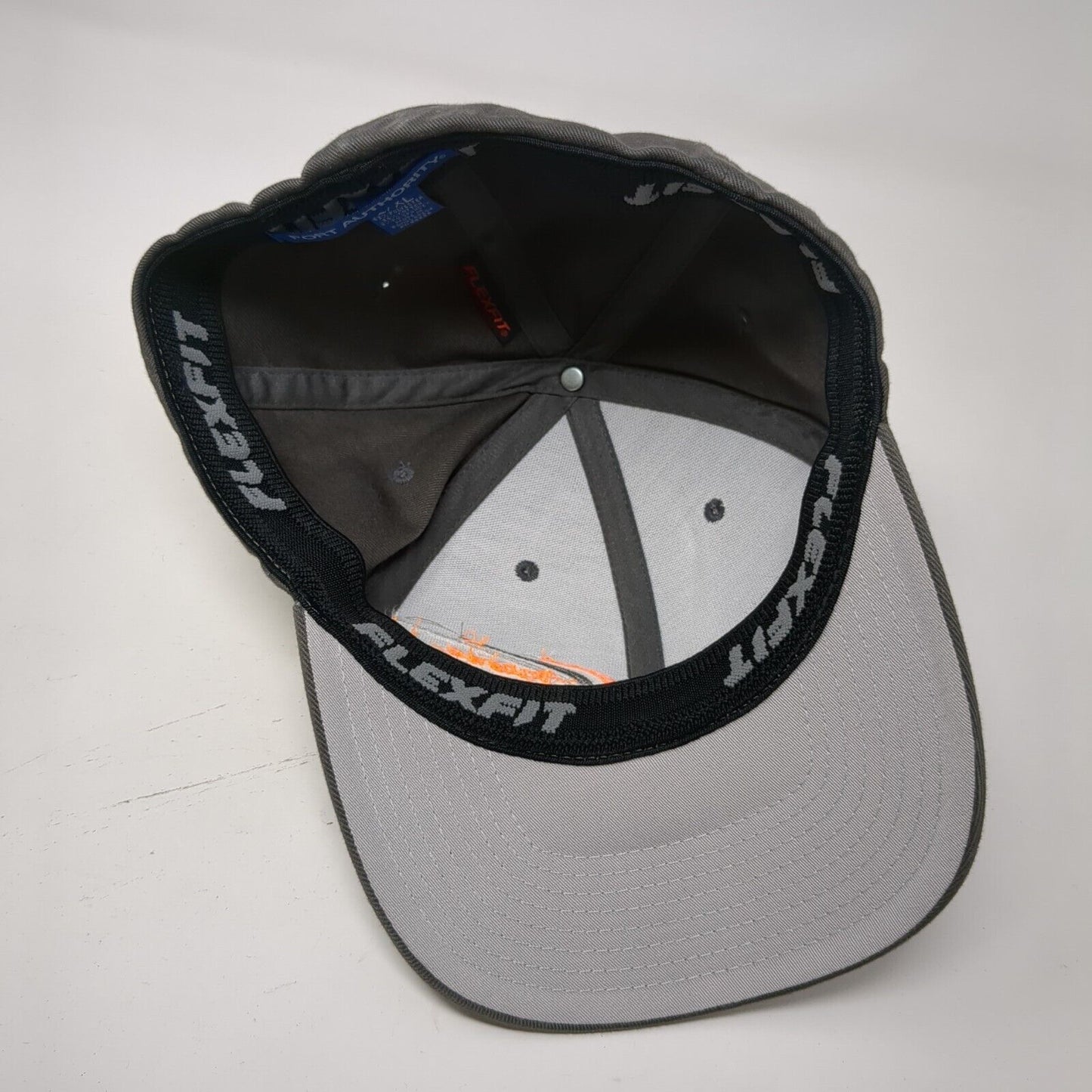 Aubree Wartman Racing Fitted Hat Gray L/XL Flexfit Embroidered Port Authority