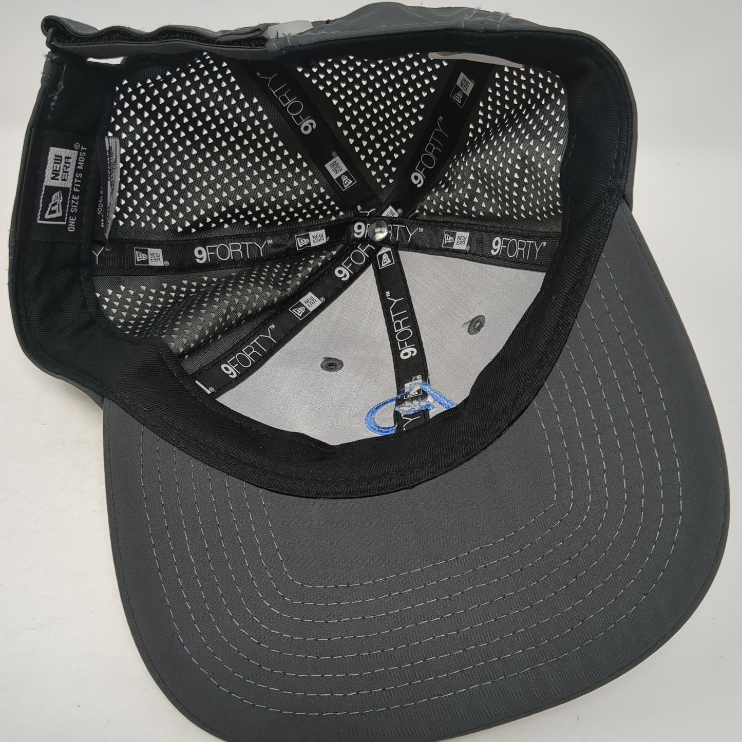 Arete Designs Strapback Hat Gray One Size Adjustable Laser Cut New Era