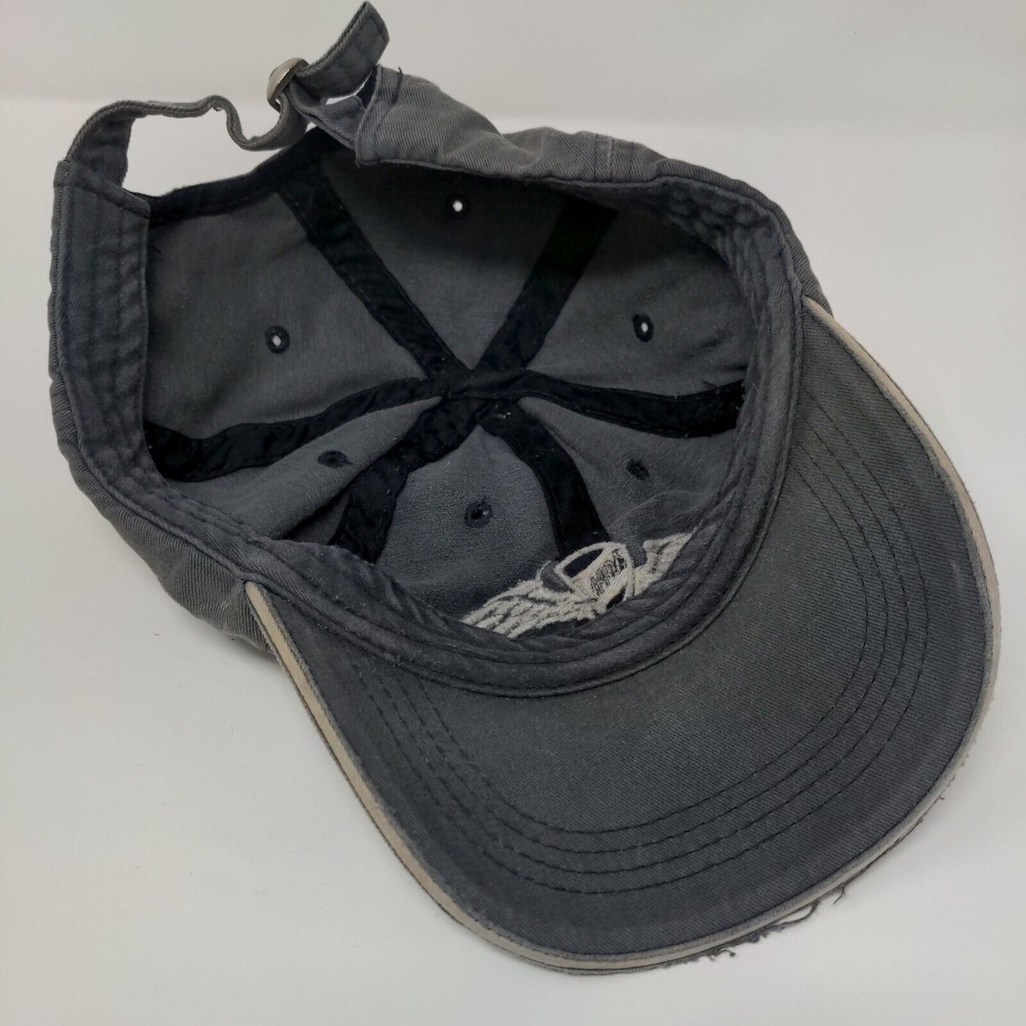 AOPA Fly Slideback Hat Gray OSFA Adjustable Embroidered Vented Holes 6 Panel