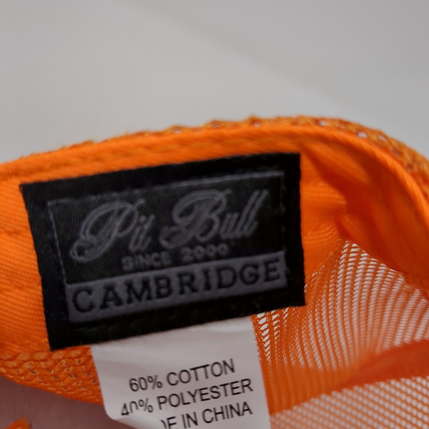 Ventev 2000 Cambridge Snapback Trucker Hat Orange OS Adjustable Mesh Pit Bull