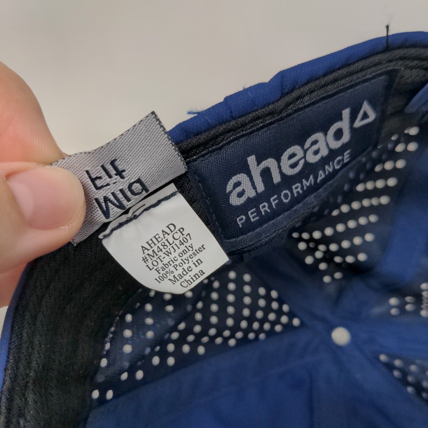 NCSO Charities Strapback Hat Blue Mid Fit Adjustable Ahead Performance