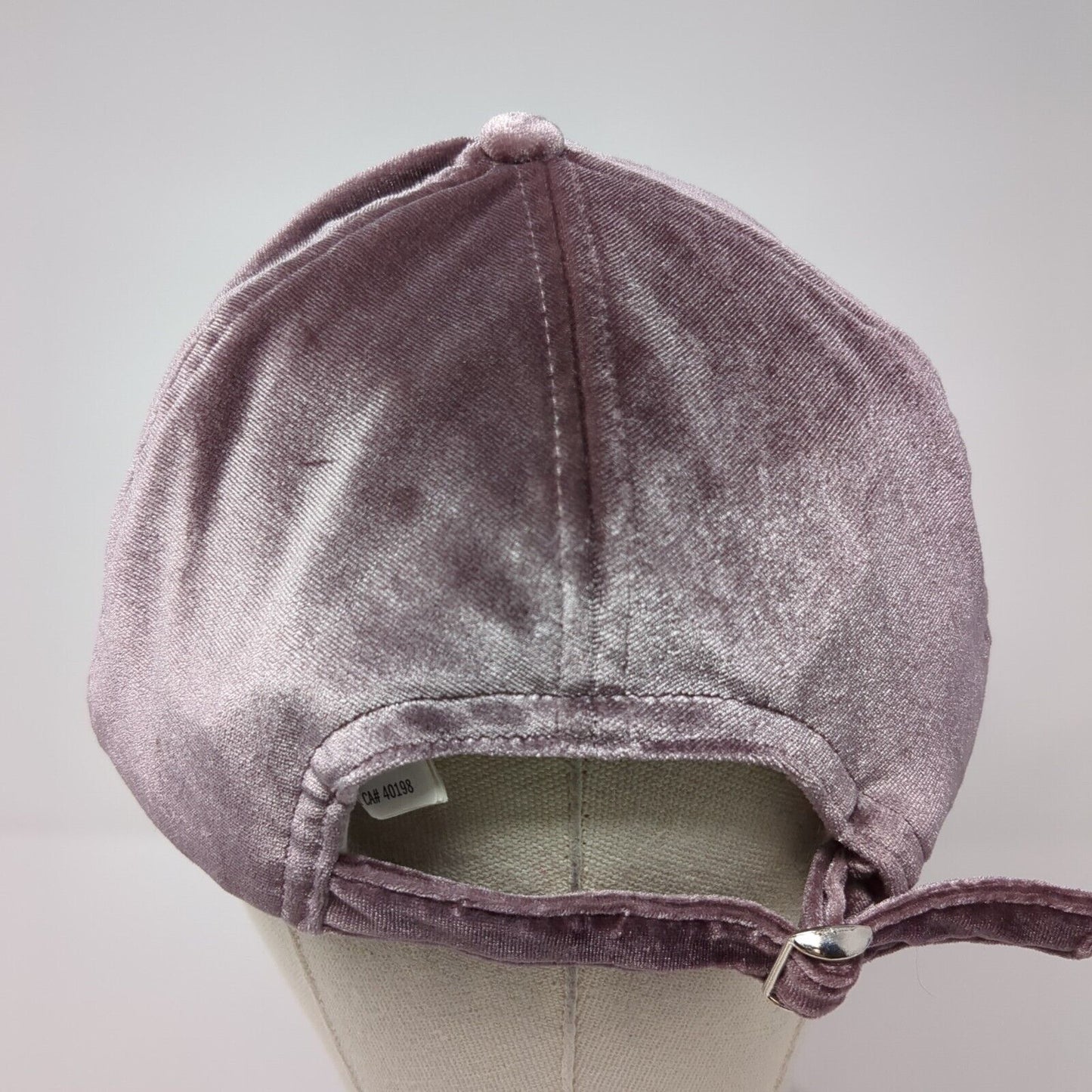 Unbranded Slideback Hat Purple One Size Solid Adjustable Velvet Blank