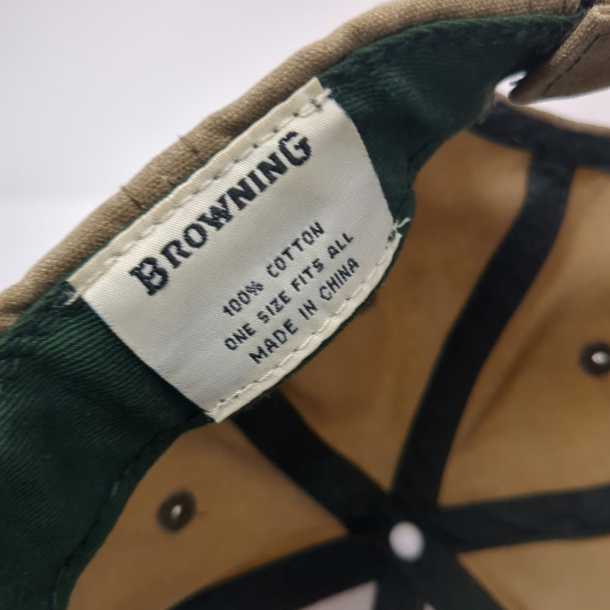 Browning Baseball Cap Brown Green One Size Embroidered Buckmark Deer Logo Hat
