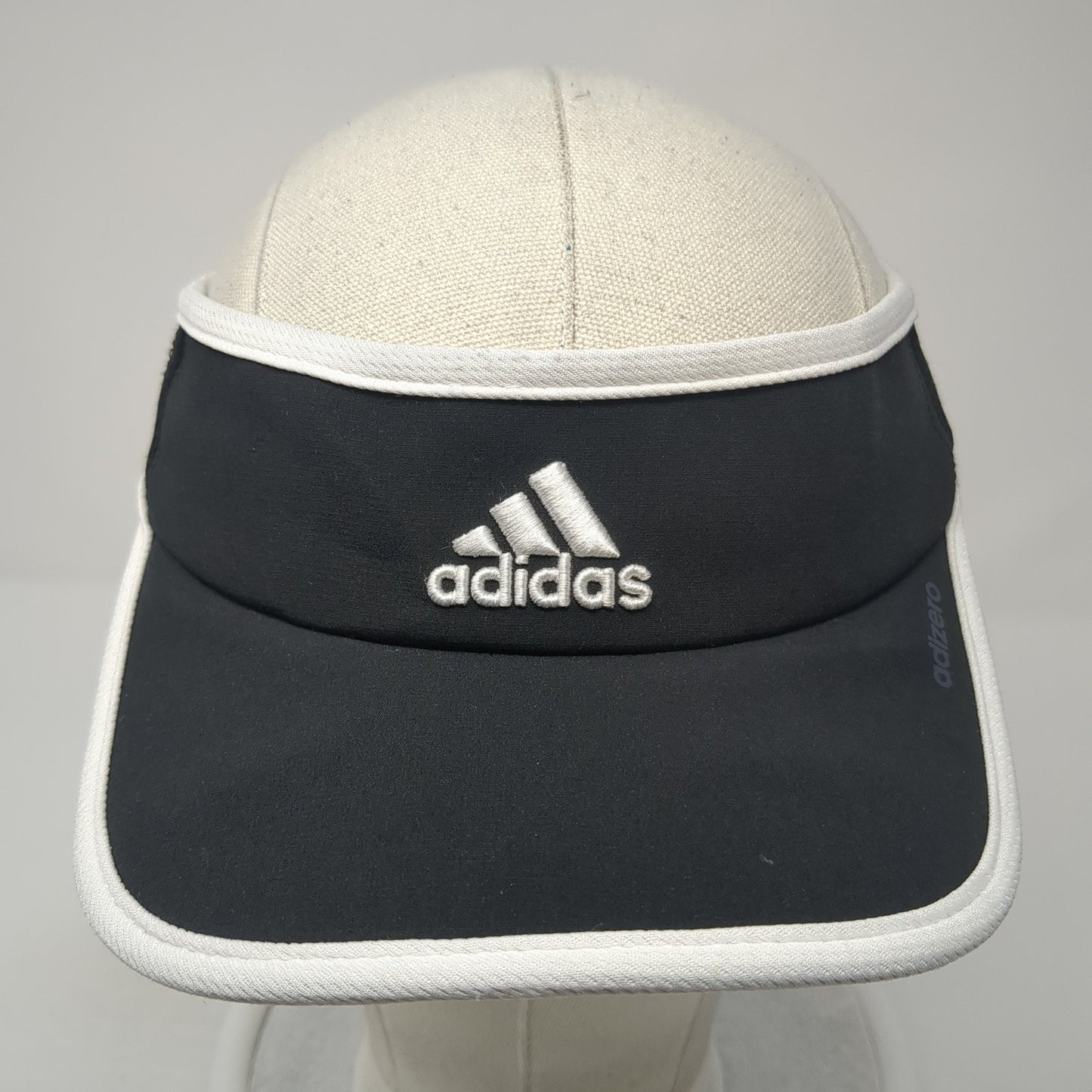 Adidas 3 Stripes Strapback Visor Hat Black One Size Adjustable Outdoor