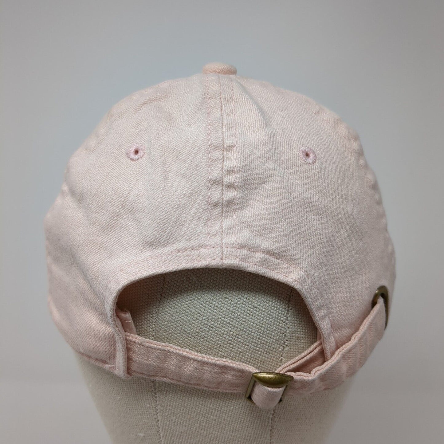 Unbranded Slideback Hat Pink One Size Adjustable Vented Holes 6 Panel Blank