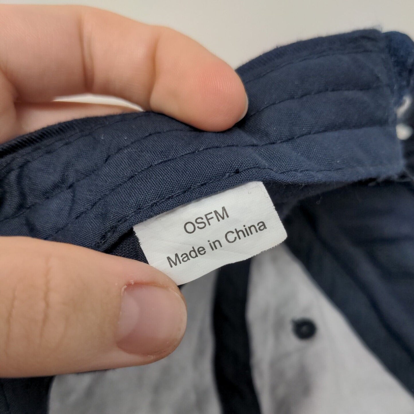 Unbranded Strapback Hat Blue OSFM Adjustable Solid Vent Holes Blank