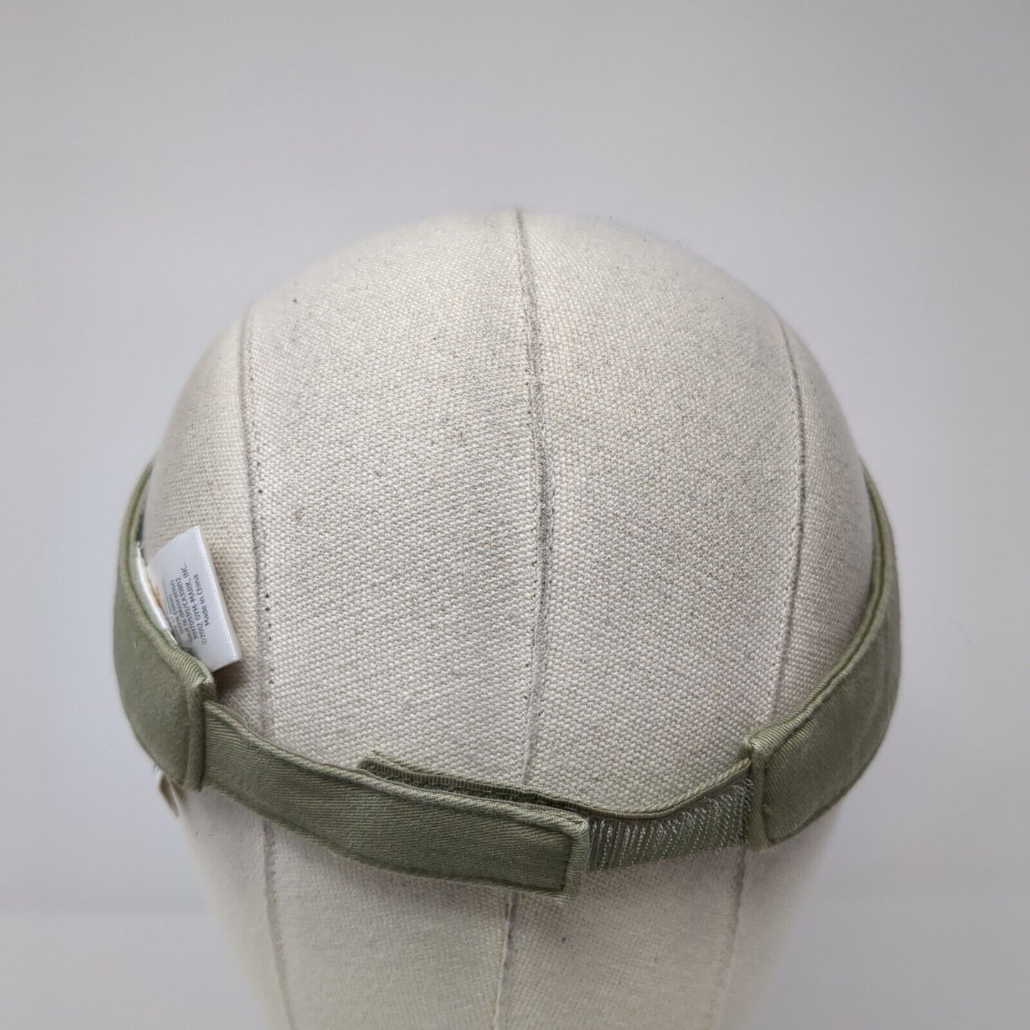 Gymboree Strapback Sun Visor Hat Tan One Size Embroidered Palm Tree Beach