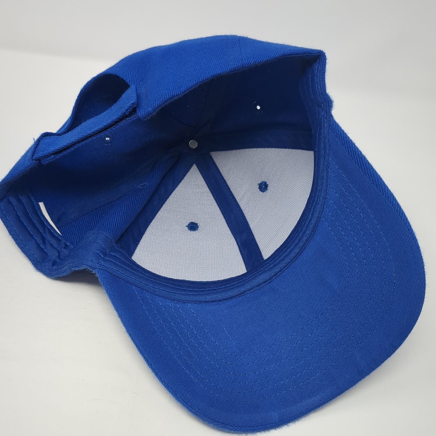 Unbranded Strapback Hat Solid Blue One Size Adjustable Blank Casual