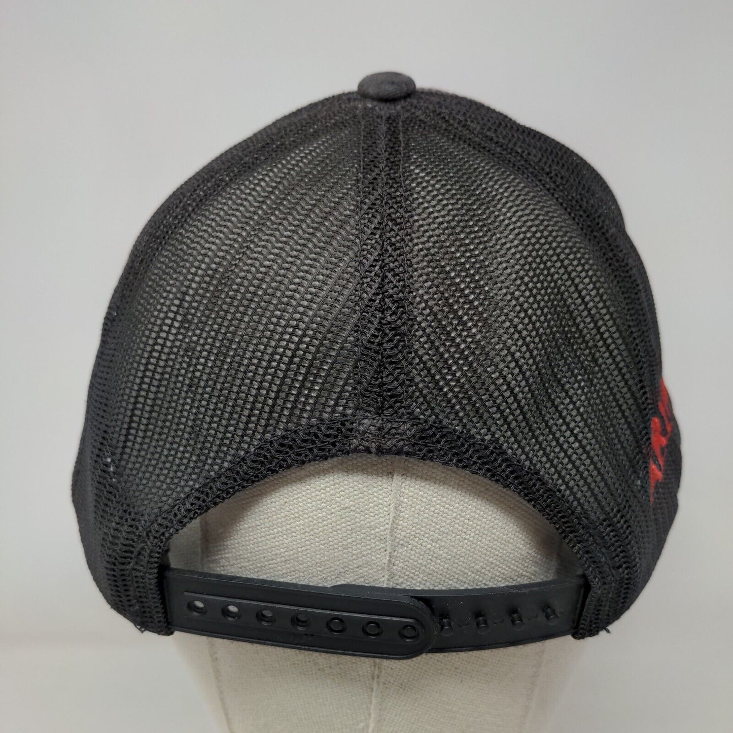 Ariat Snapback Mesh Back Trucker Hat Gray One Size Embroidered 6 Panel