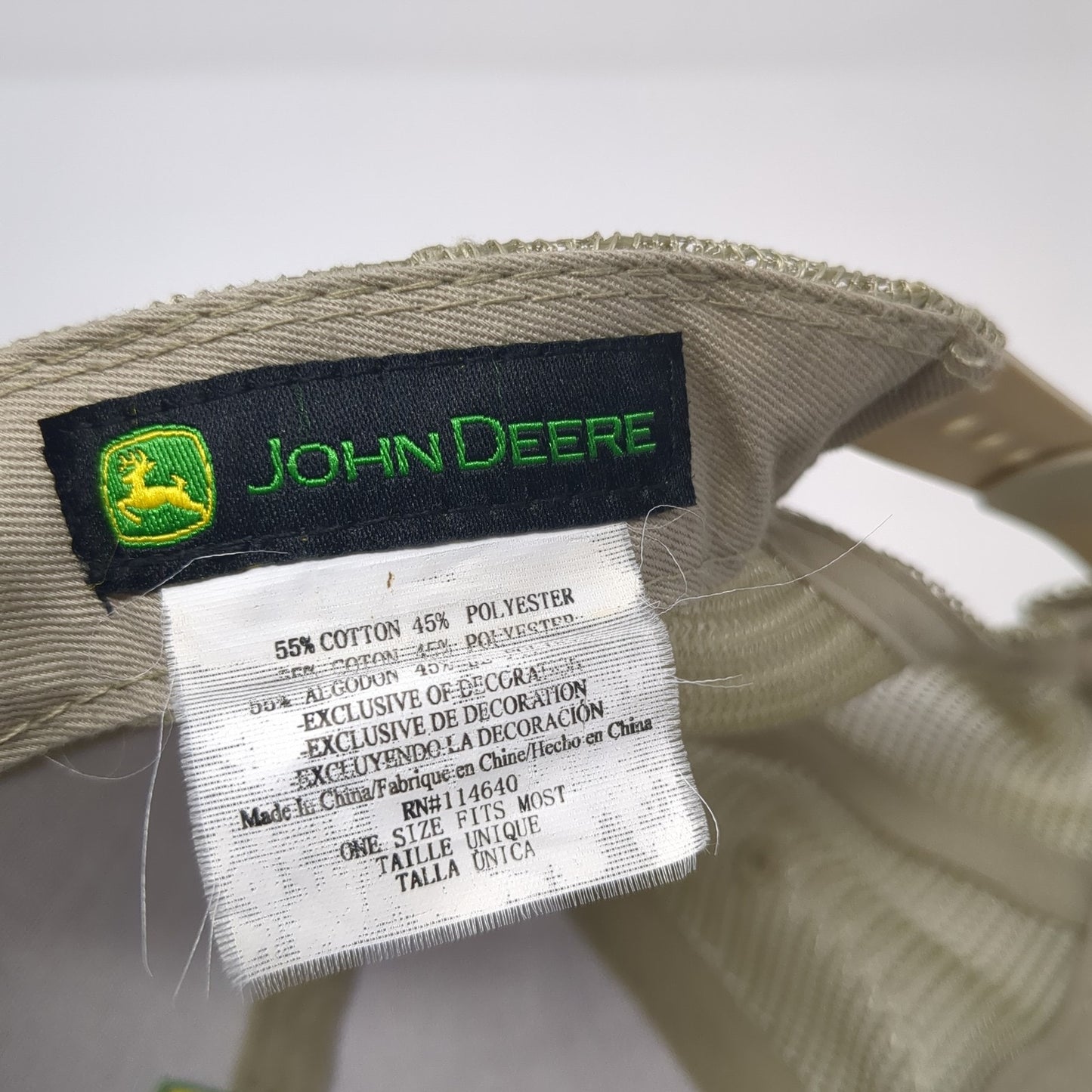 John Deere Snapback Trucker Hat Brown One Size Adjustable Mesh Back 6 Panel