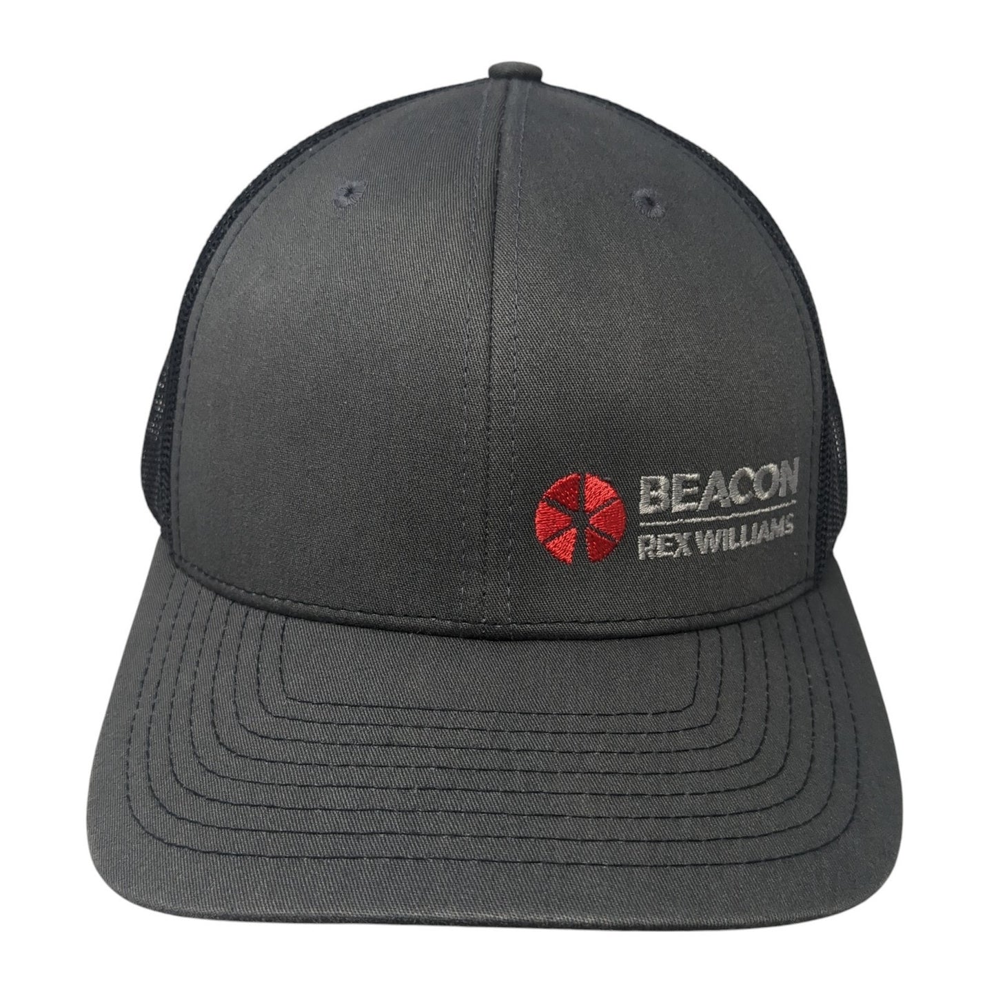 Beacon Rex Williams Snapback Baseball Cap Gray OS Adjustable Mesh Richardson