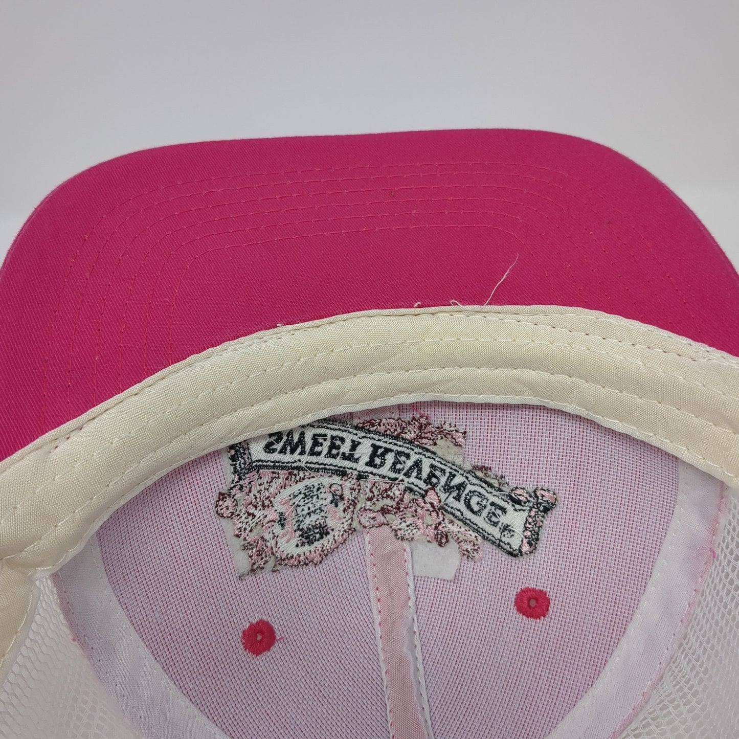Sweet Revenge Strapback Trucker Hat Pink OS Adjustable Embroidered Mesh Back