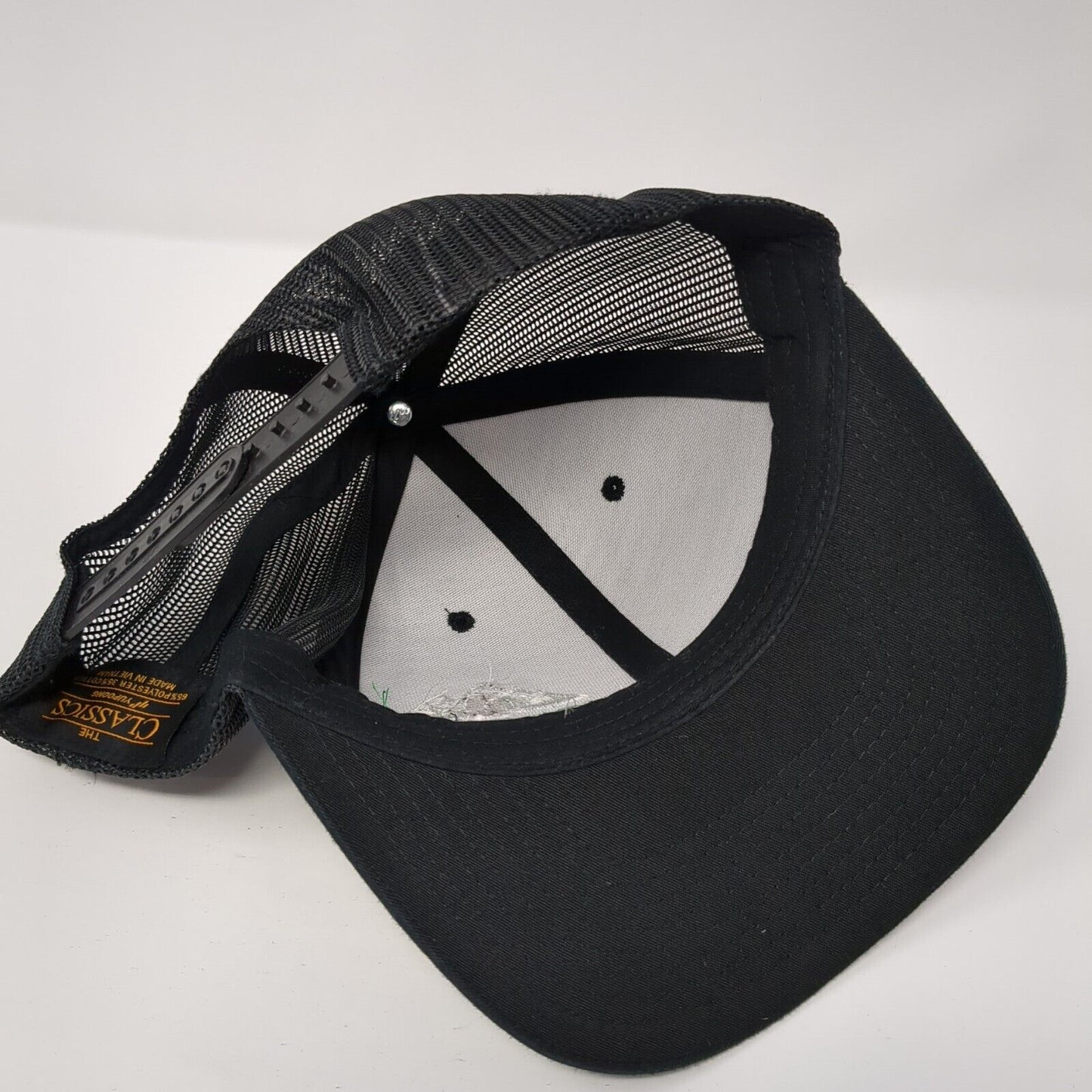 Wolf One Farms Snapback Mesh Back Trucker Hat Black One Size Yupoong