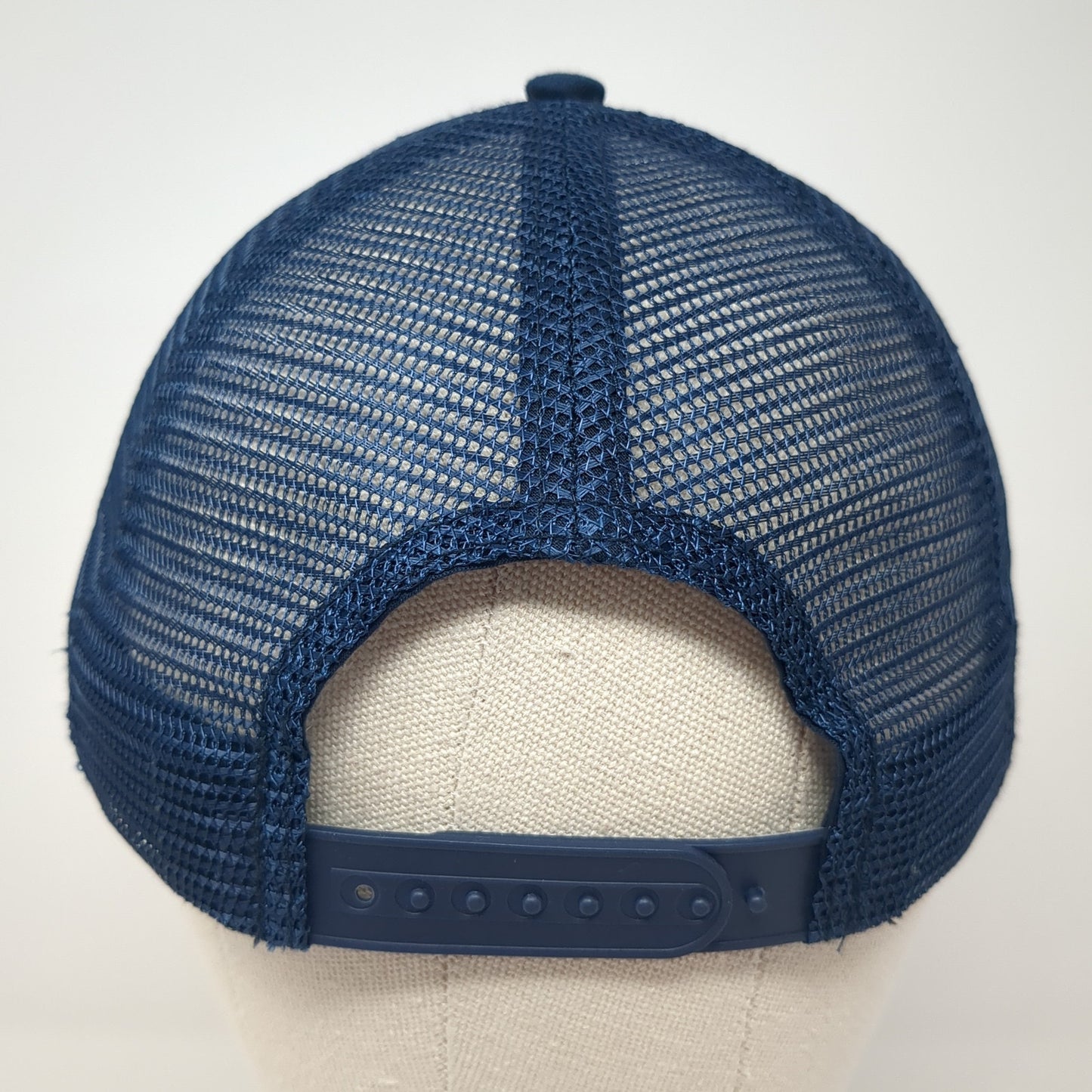 Bank Midwest Snapback Trucker Hat Blue One Size Mesh Back Adjustable