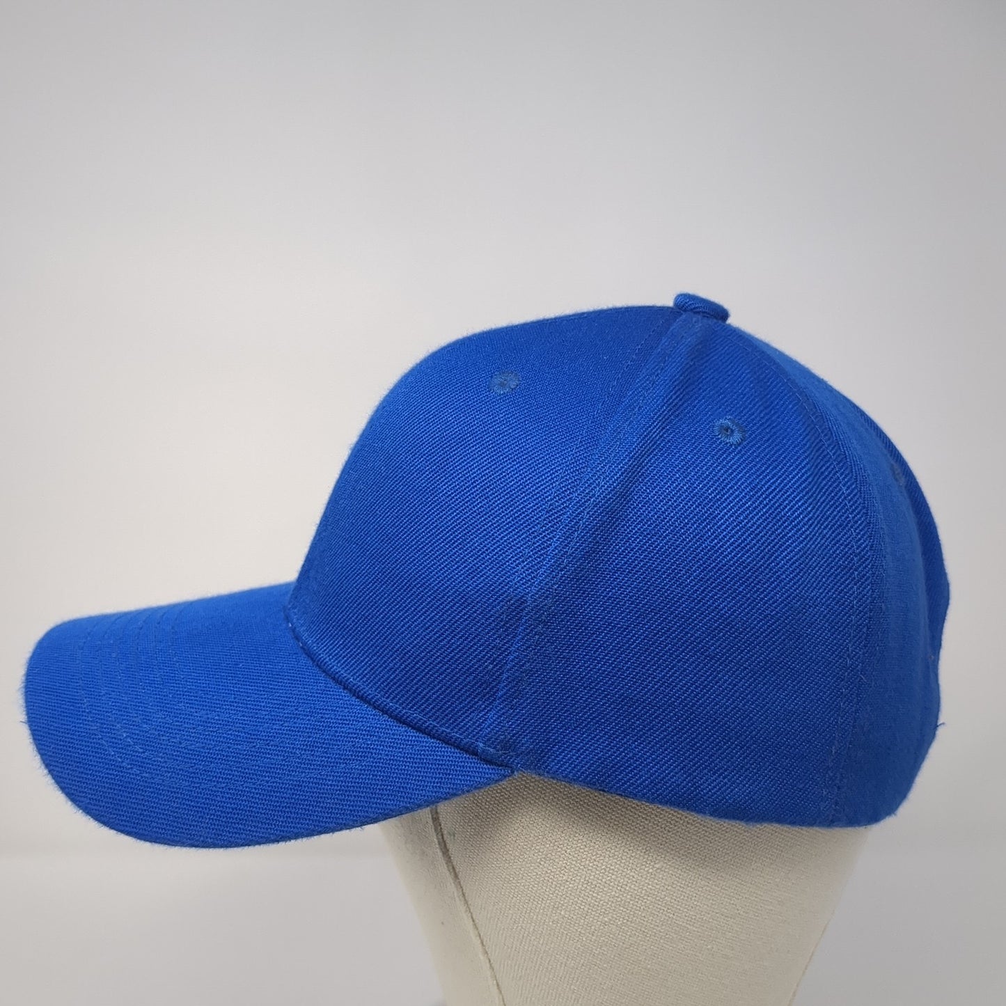 Unbranded Strapback Hat Solid Blue One Size Adjustable Blank Casual