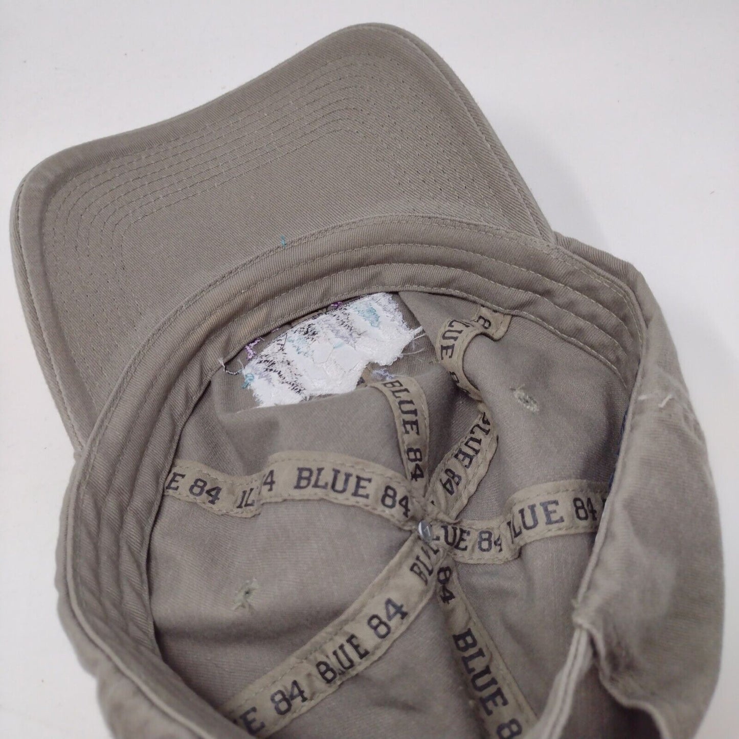 Banff Slideback Hat Gray OSFA Adjustable Embroidered 6 Panel Blue 84
