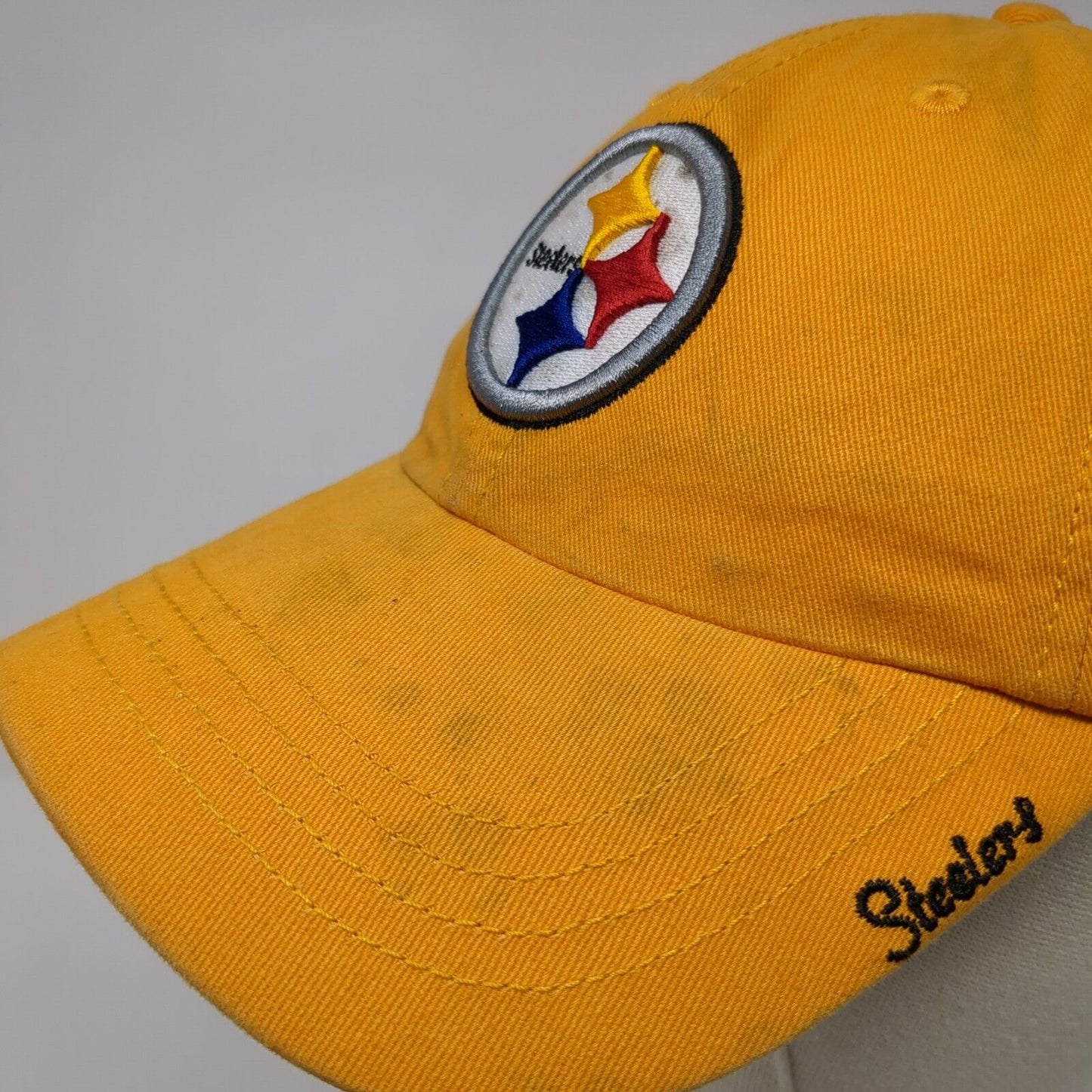 '47 Brand Slideback Hat Yellow Pittsburgh Steelers NFL Embroidered Logo