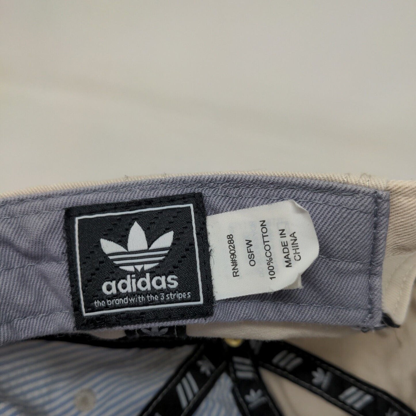 Adidas Trefoil Women's Slideback Hat Cream OSFW Embroidered 6 Panel