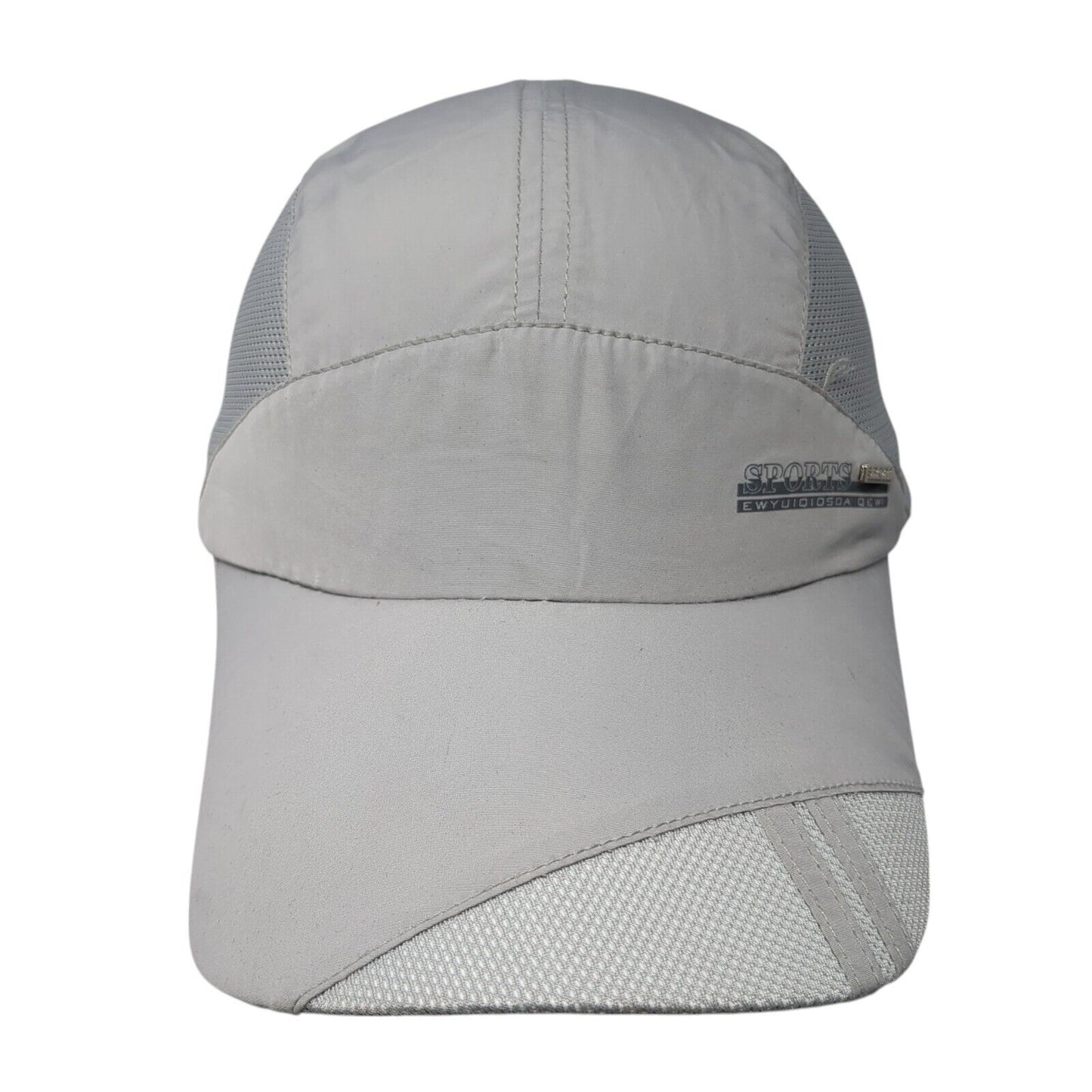 Sports Slideback 5 Panel Hat Gray One Size Adjustable Solid Outdoor