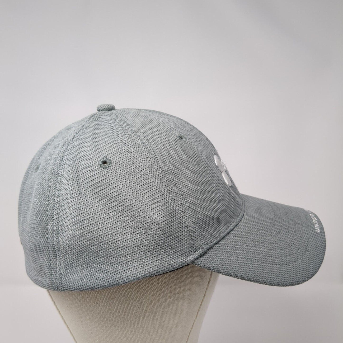 Under Armour Fitted Hat Gray One Size Lightweight Embroidered 6 Panel Polyester