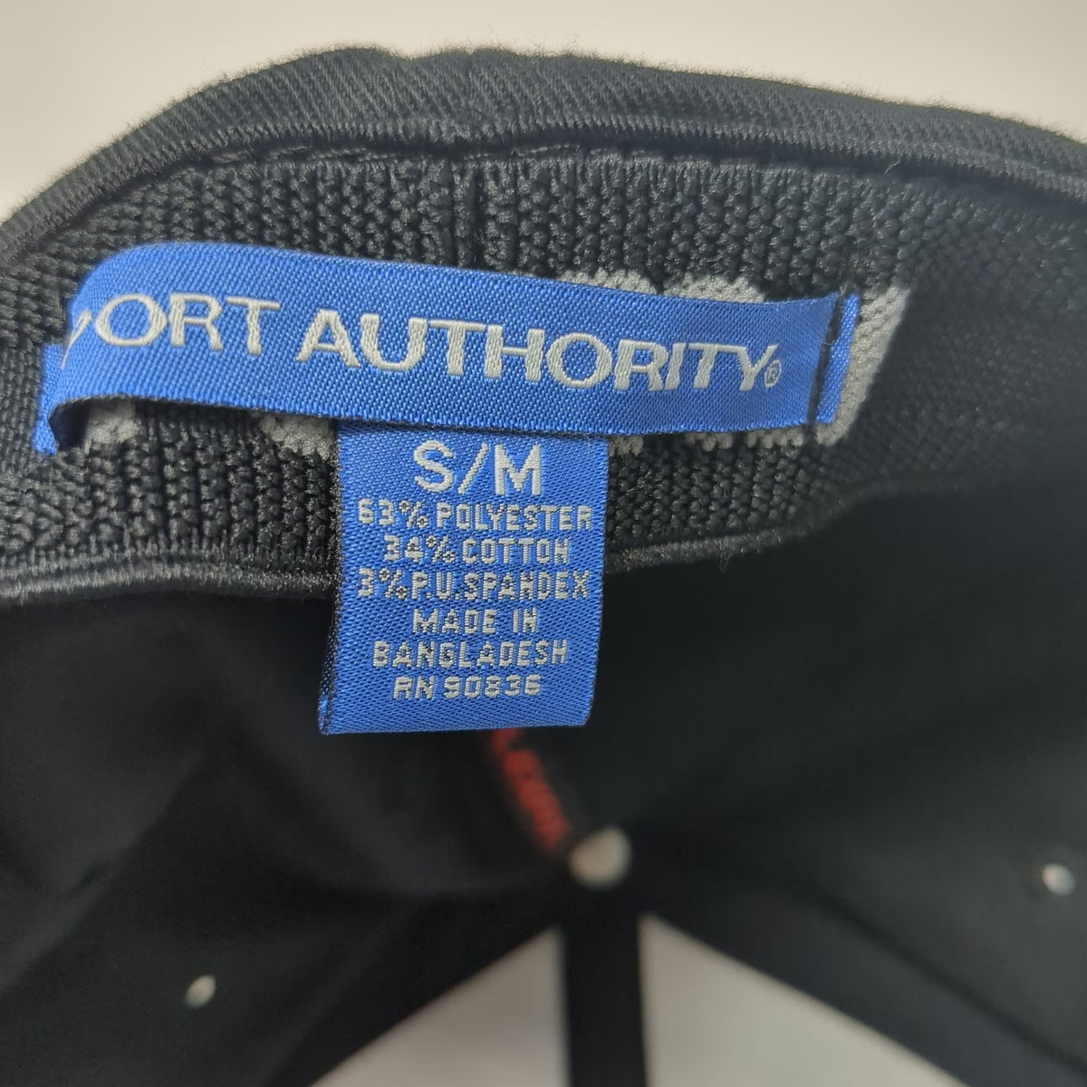 Port Authority Baseball Cap Black M Interfor Embroidered Logo Flexfit Fitted Hat