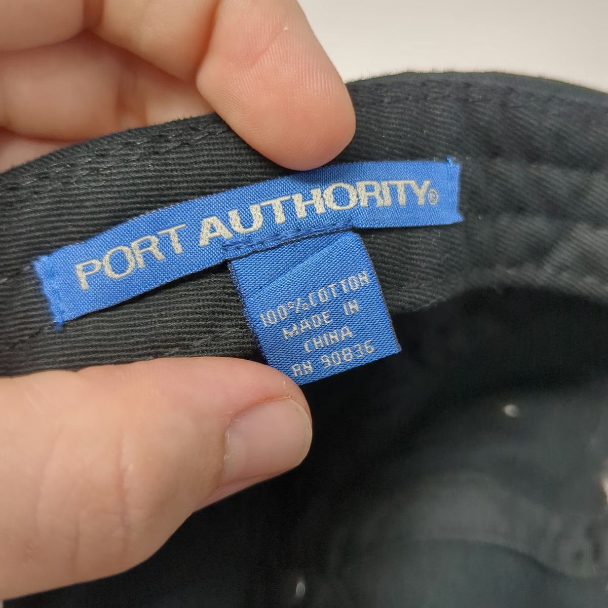 Port Authority Concord Anniversary Black Baseball Cap One Size Sandwich Brim Hat