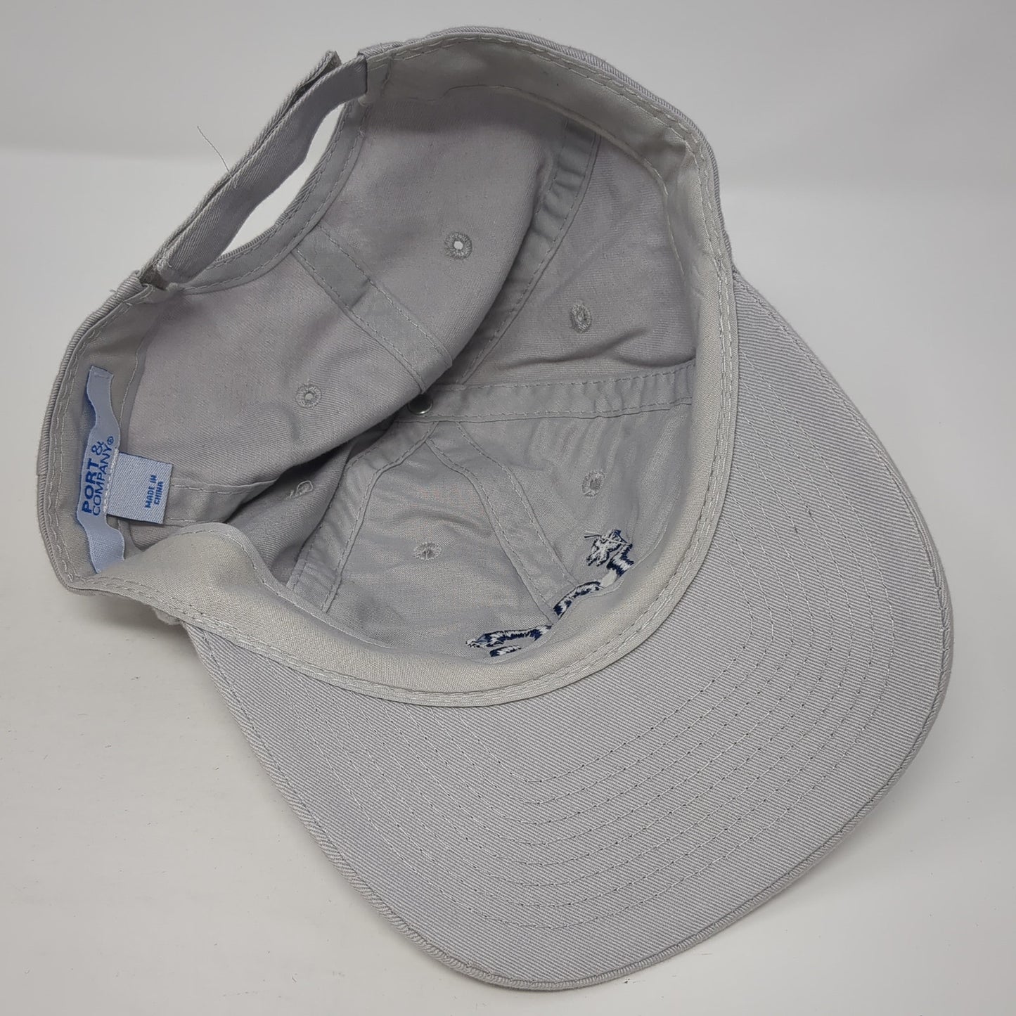 ISG Strapback Baseball Cap Gray One Size Adjustable Embroidered Port & Company
