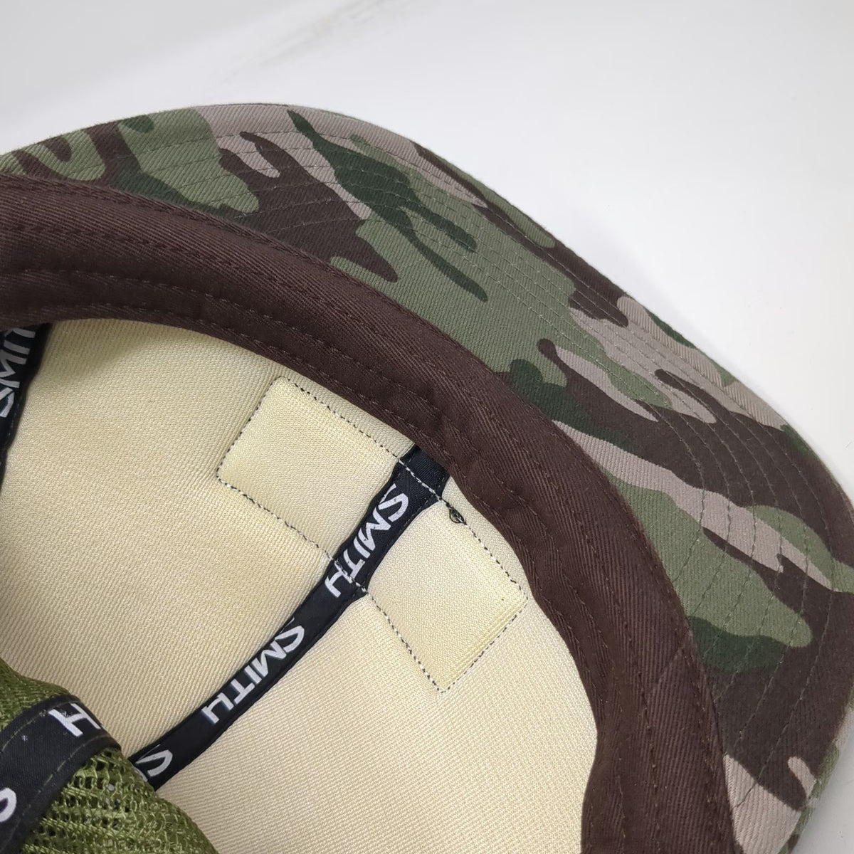 Smith Trucker Hat Green Camo One Size Mesh Back Snapback Patch Logo Graphic