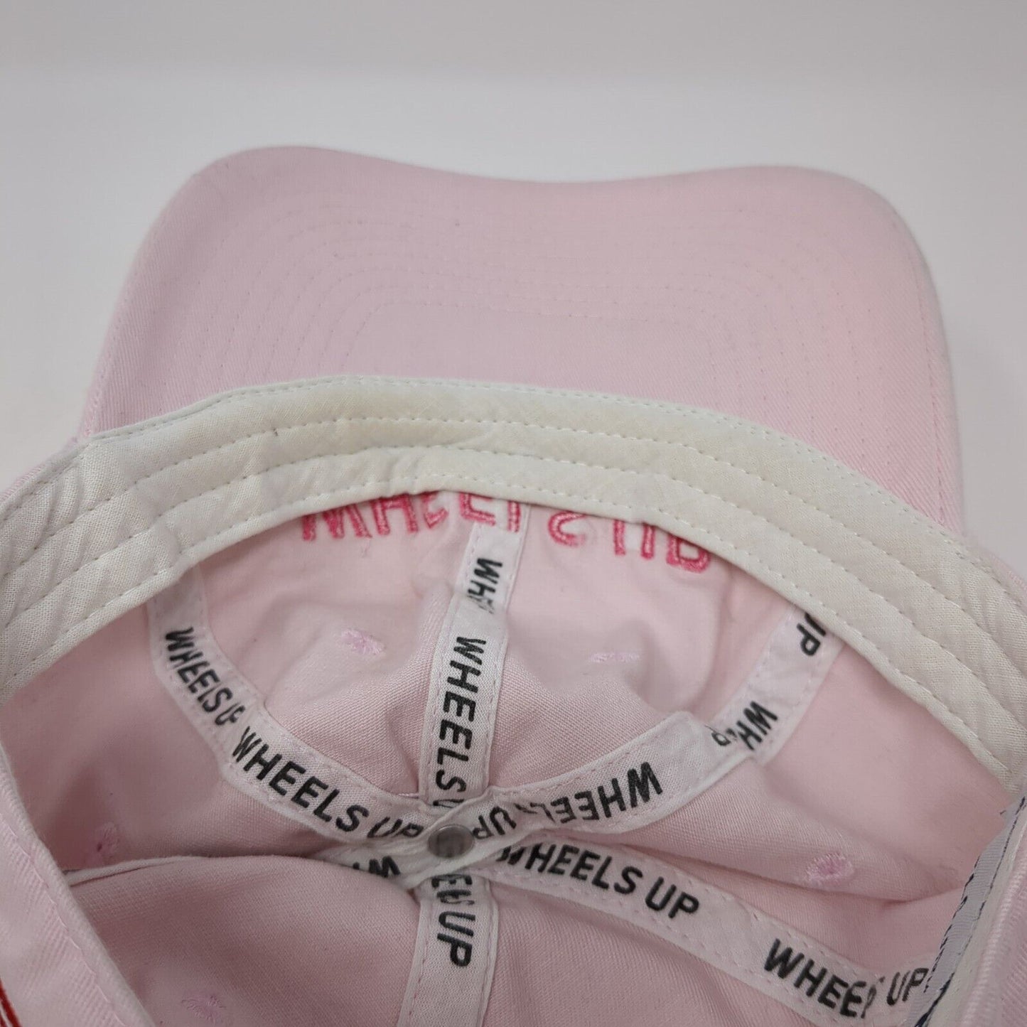 Wheels Up 8760 Slideback Hat Pink One Size Adjustable Embroidered Patriotic