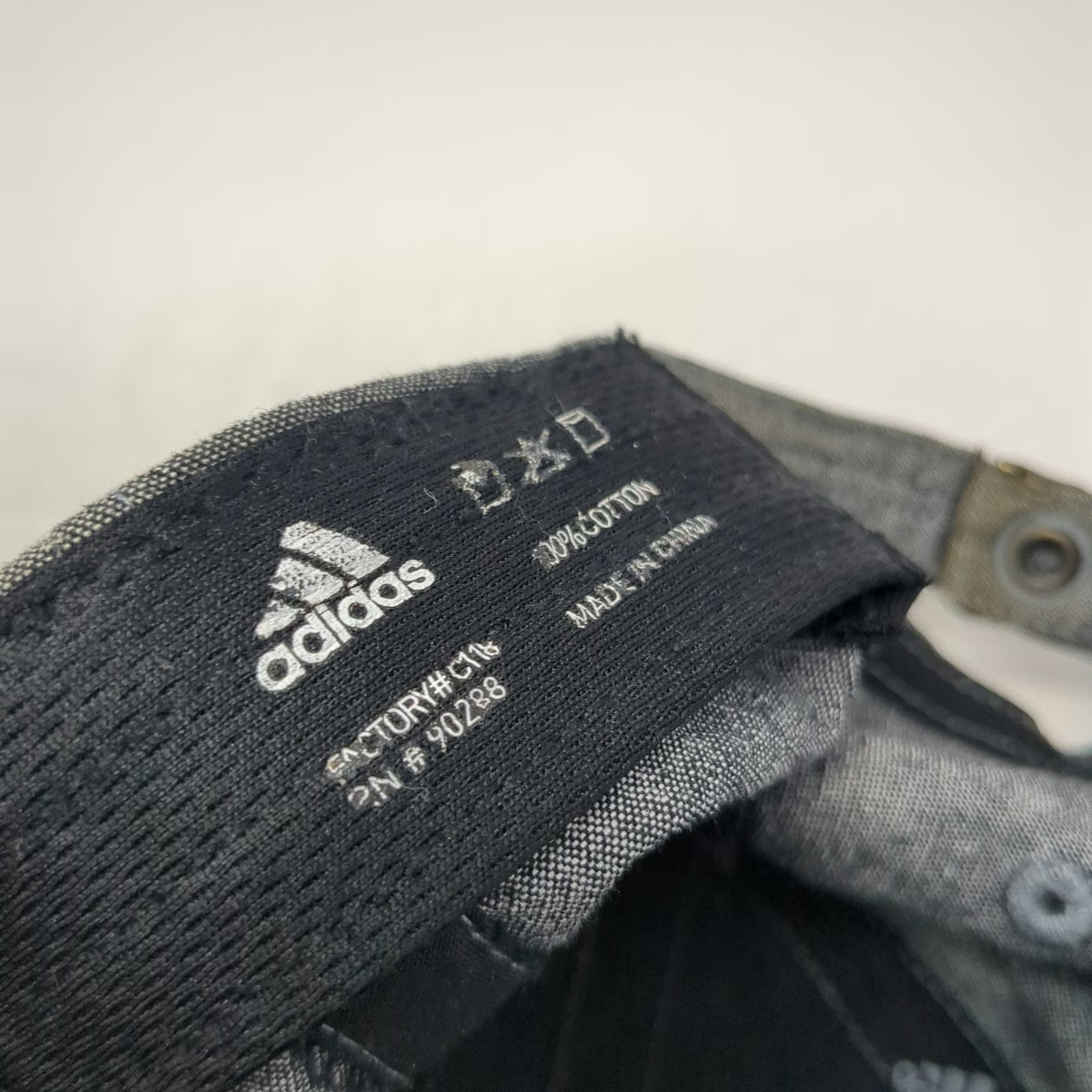 Adidas Baseball Cap Gray One Size Adjustable Tonal Embroidered Logo Heather Hat
