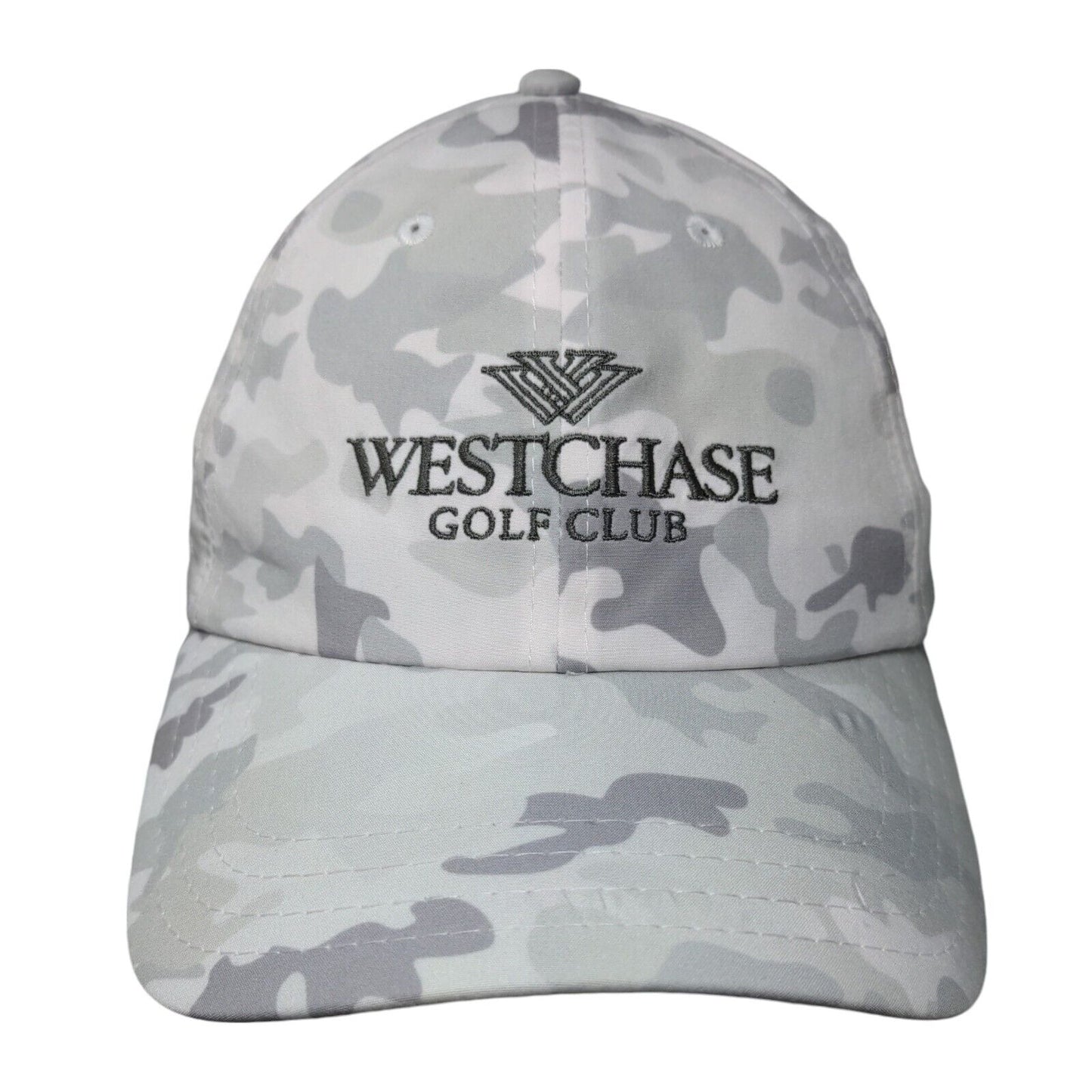 West Chase Golf Club Strapback Hat Gray Camouflage One Size Embroidered Pukka