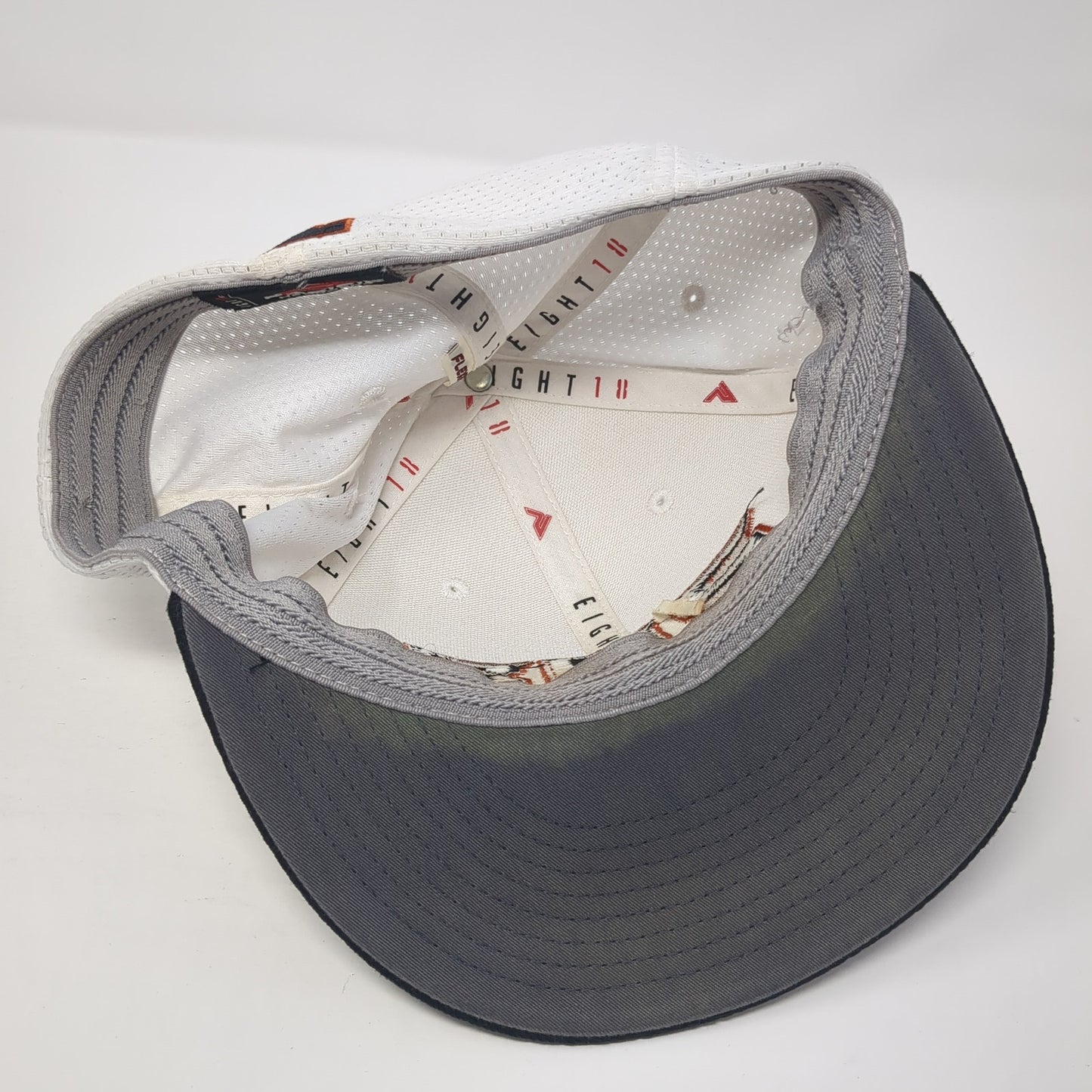 208 Idaho Fitted Hat White Medium Embroidered Colorblock Pacific Headwear