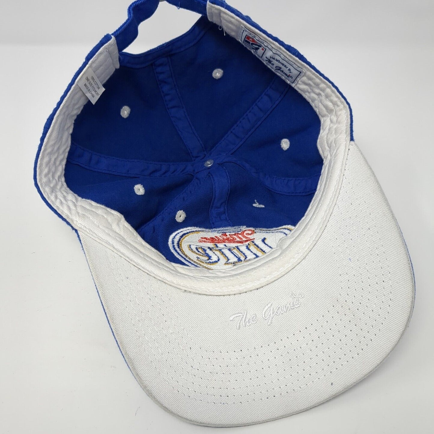 Miller Lite Slideback Hat Blue One Size Adjustable Embroidered 6 Panel