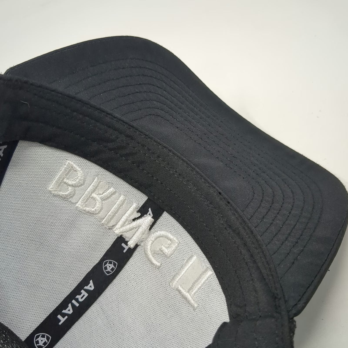Ariat Trucker Hat Black One Size Snapback Mesh Back Bring It Logo Structured