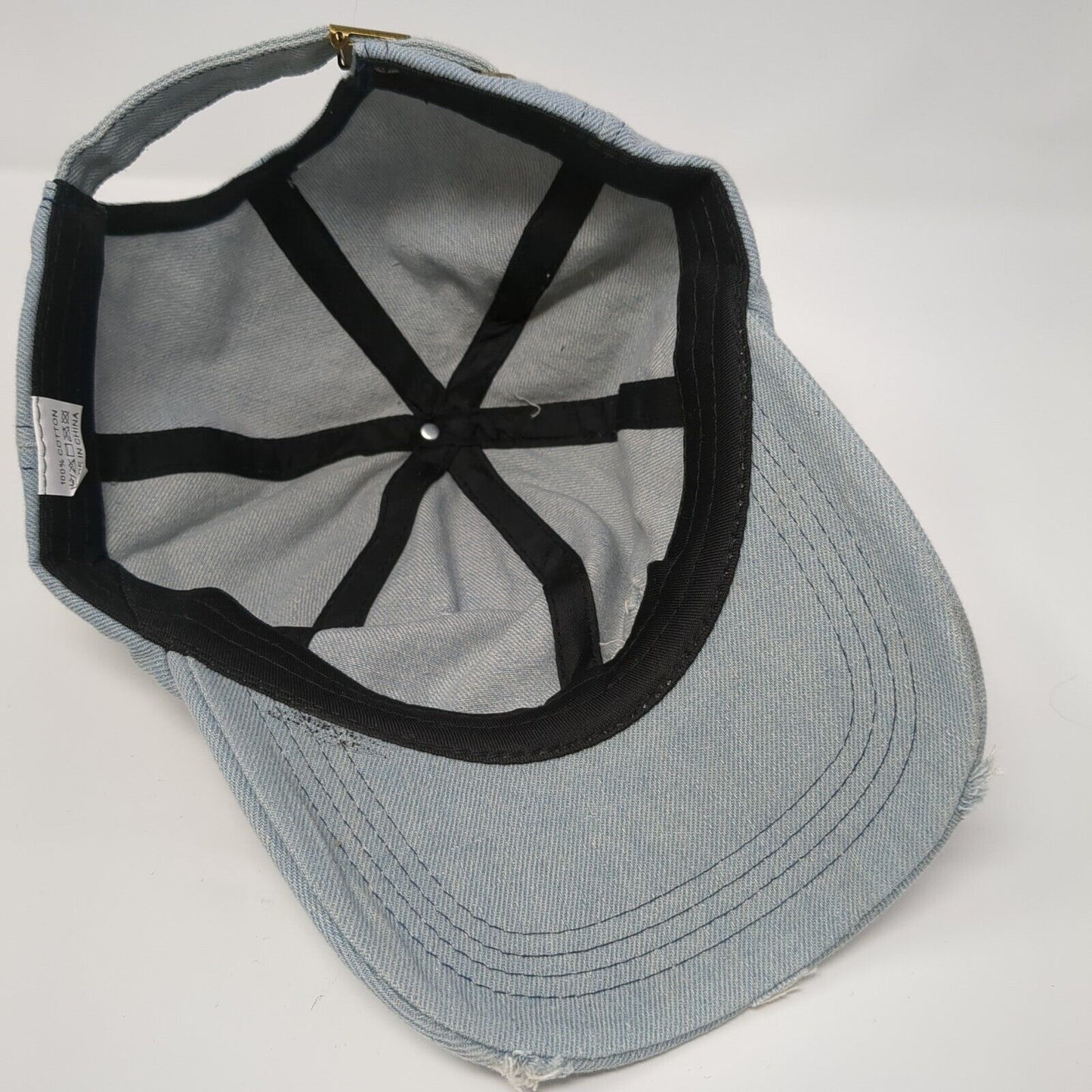 Unbranded Slideback Hat Blue One Size Solid Adjustable Denim Blank