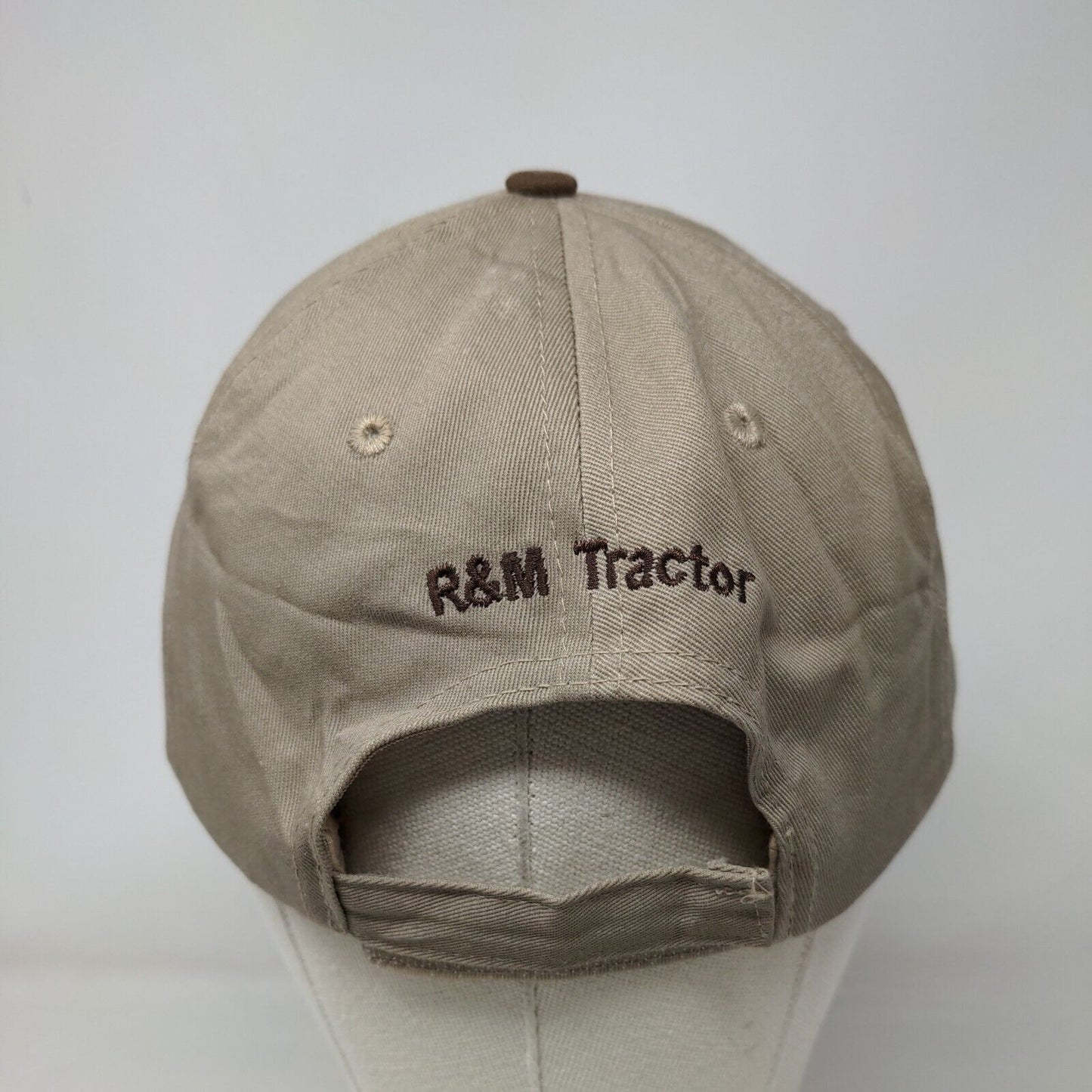 Kubota R&M Tractor Strapback Hat Tan One Size Colorblock K-Products