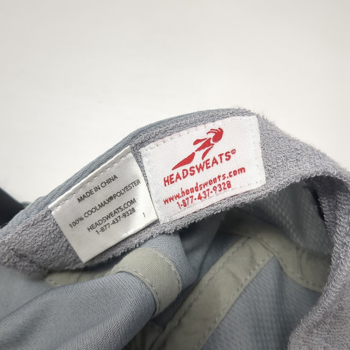 Headsweats Strapback 5 Panel Hat Gray One Size Adjustable Outdoor Blank
