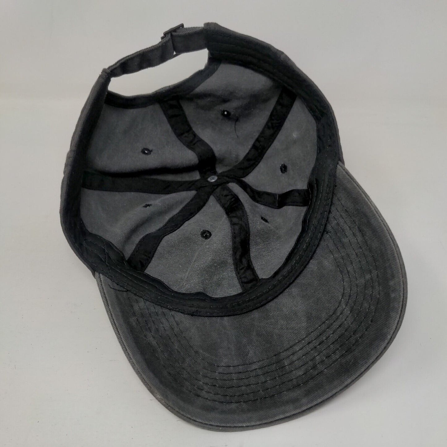 Camping Hair Don't Care Slideback Hat Gray One Size 6 Panel Adjustable