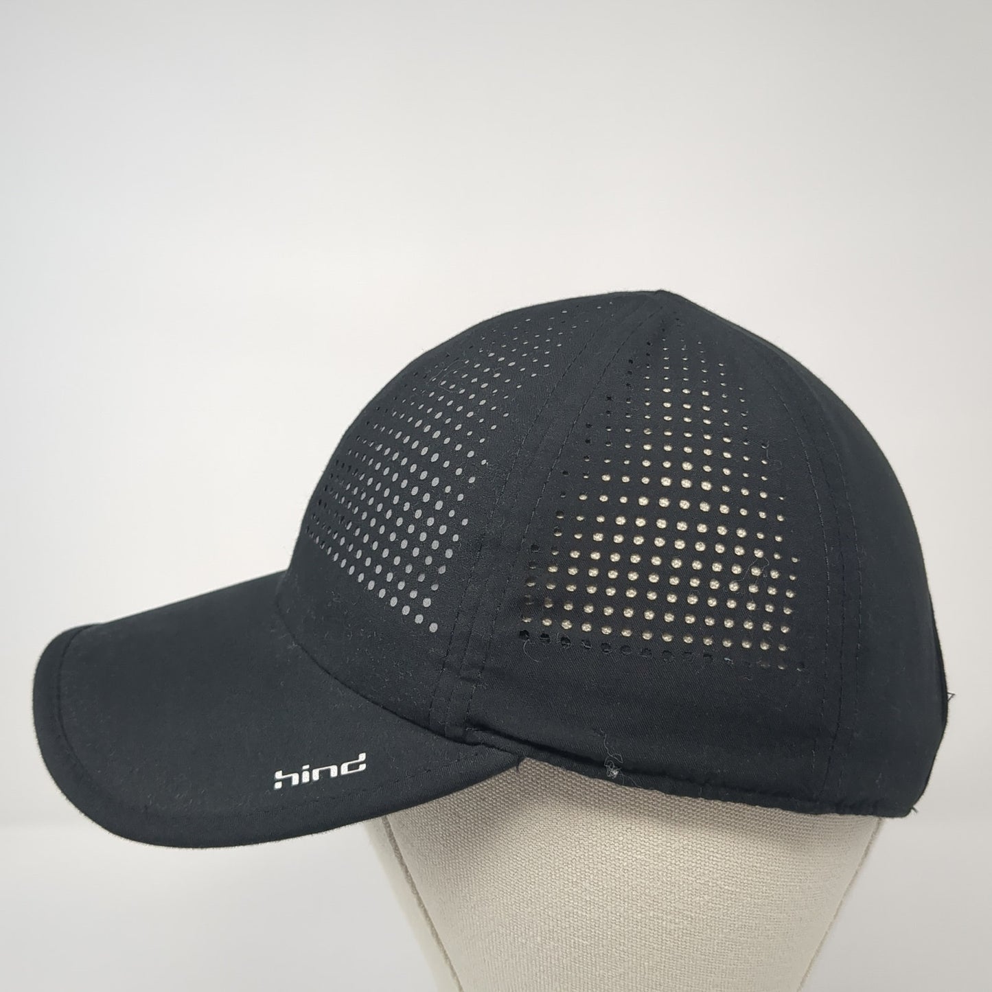 Hind Strapback Hat Black One Size Solid Adjustable Laser Cut Outdoor