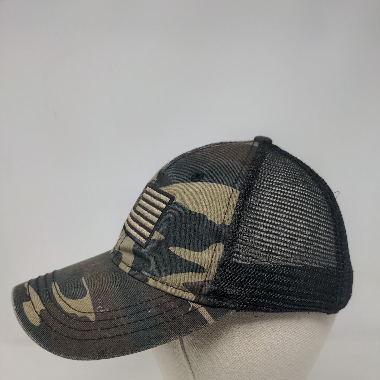 American Flag Snapback Trucker Hat Camouflage One Size Adjustable Patriotic
