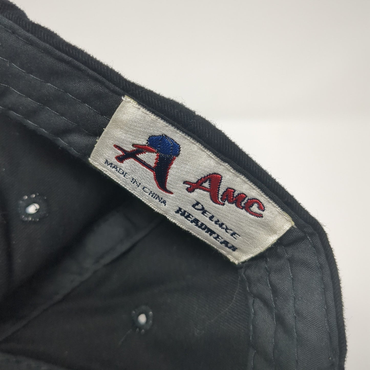 Geico Slideback Hat Black One Size Adjustable Embroidered AMC Deluxe