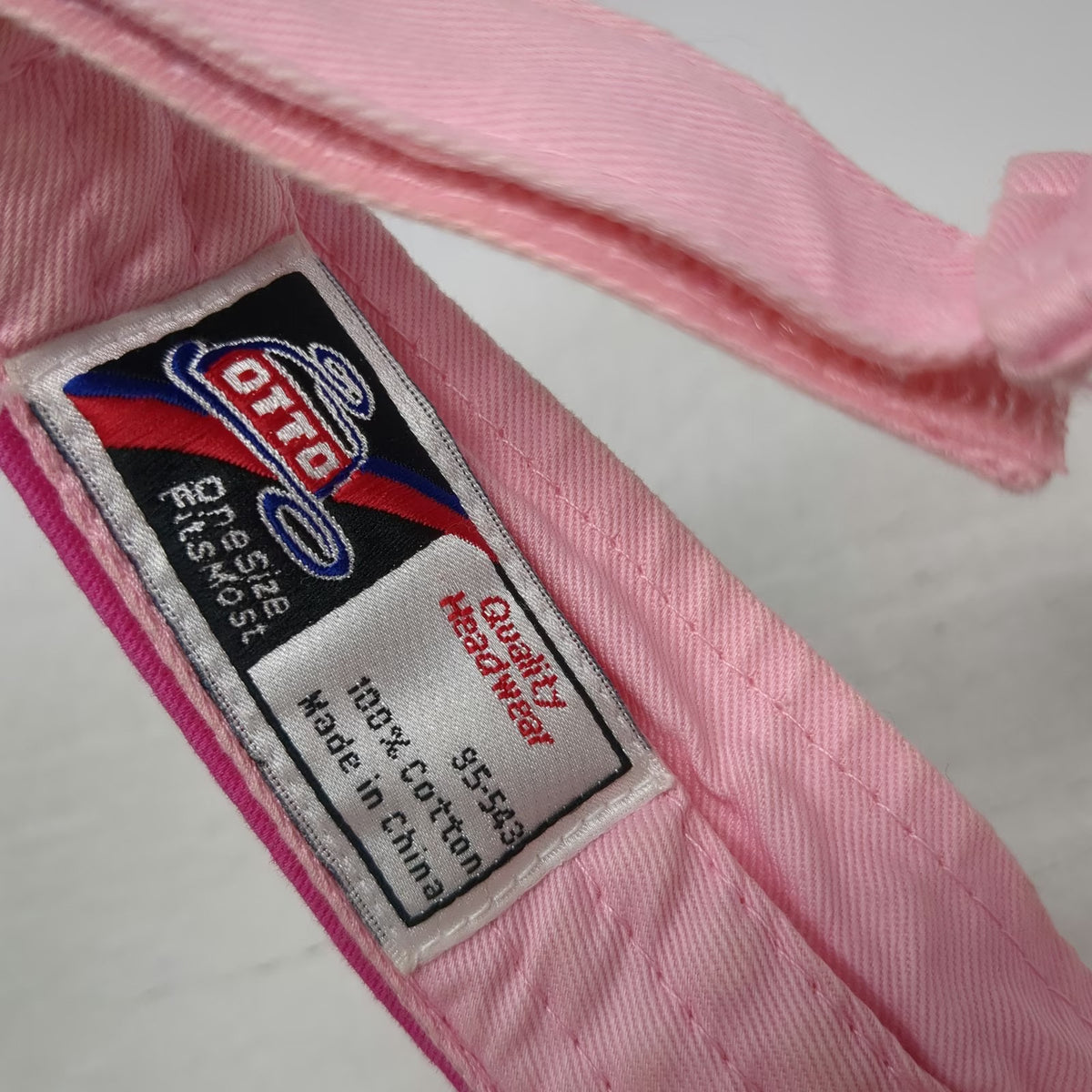 OTTO Visor Pink OSFM Stolley's Hogg Alley Flame Embroidery Cotton Hat Strapback